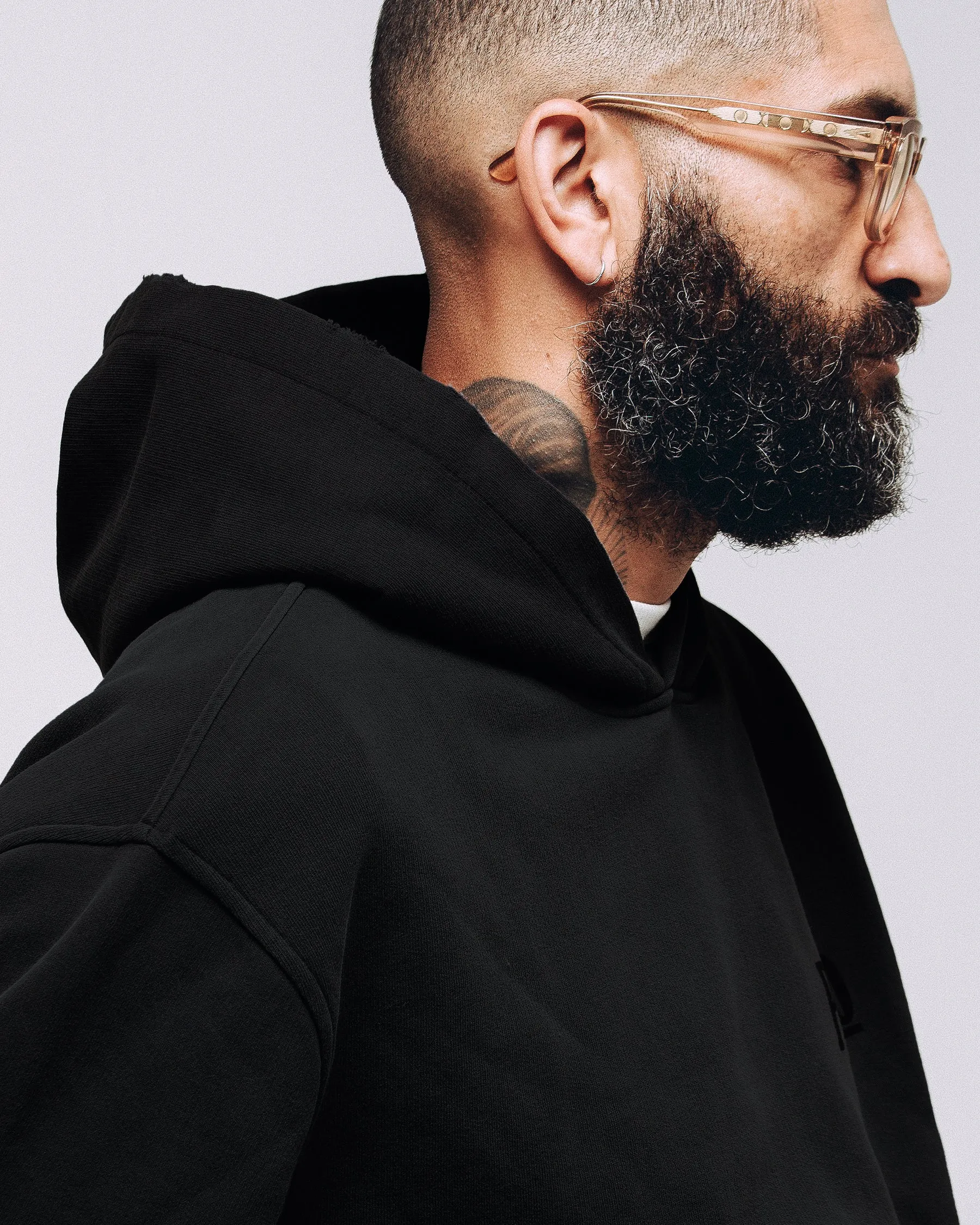 Heavyweight Essential Hoodie - Washed Black sold by P & Co product image thumbnail 4