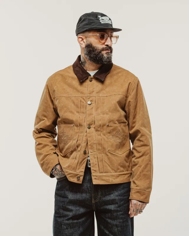 Harlan Waxed Canvas Jacket - Tan sold by P & Co