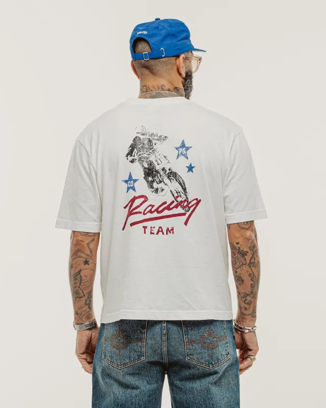 Racing Team Boxy T-Shirt - Off White sold by P & Co