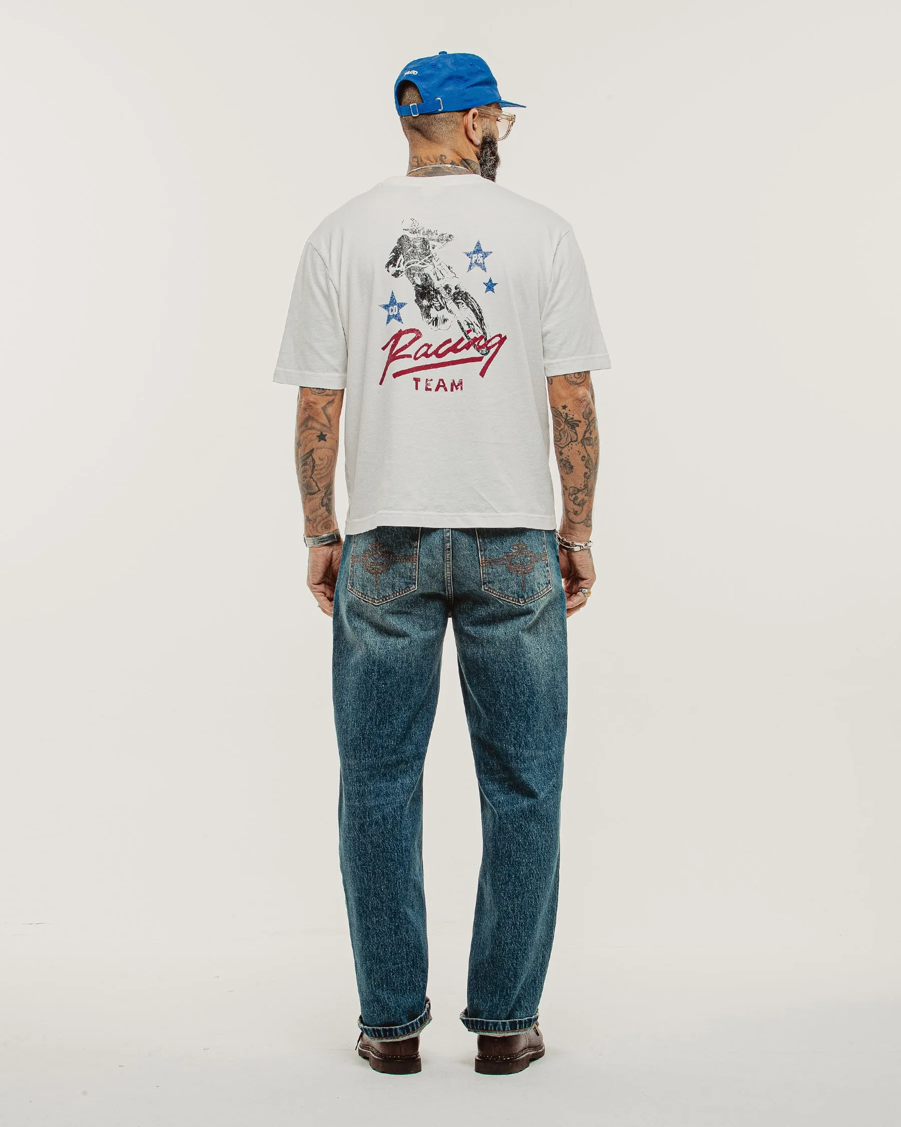 Racing Team Boxy T-Shirt - Off White sold by P & Co product image thumbnail 5