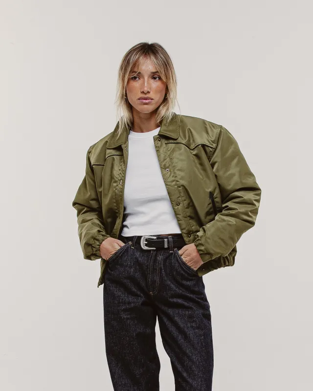 Harper Bomber Jacket - Dark Olive made by P & Co