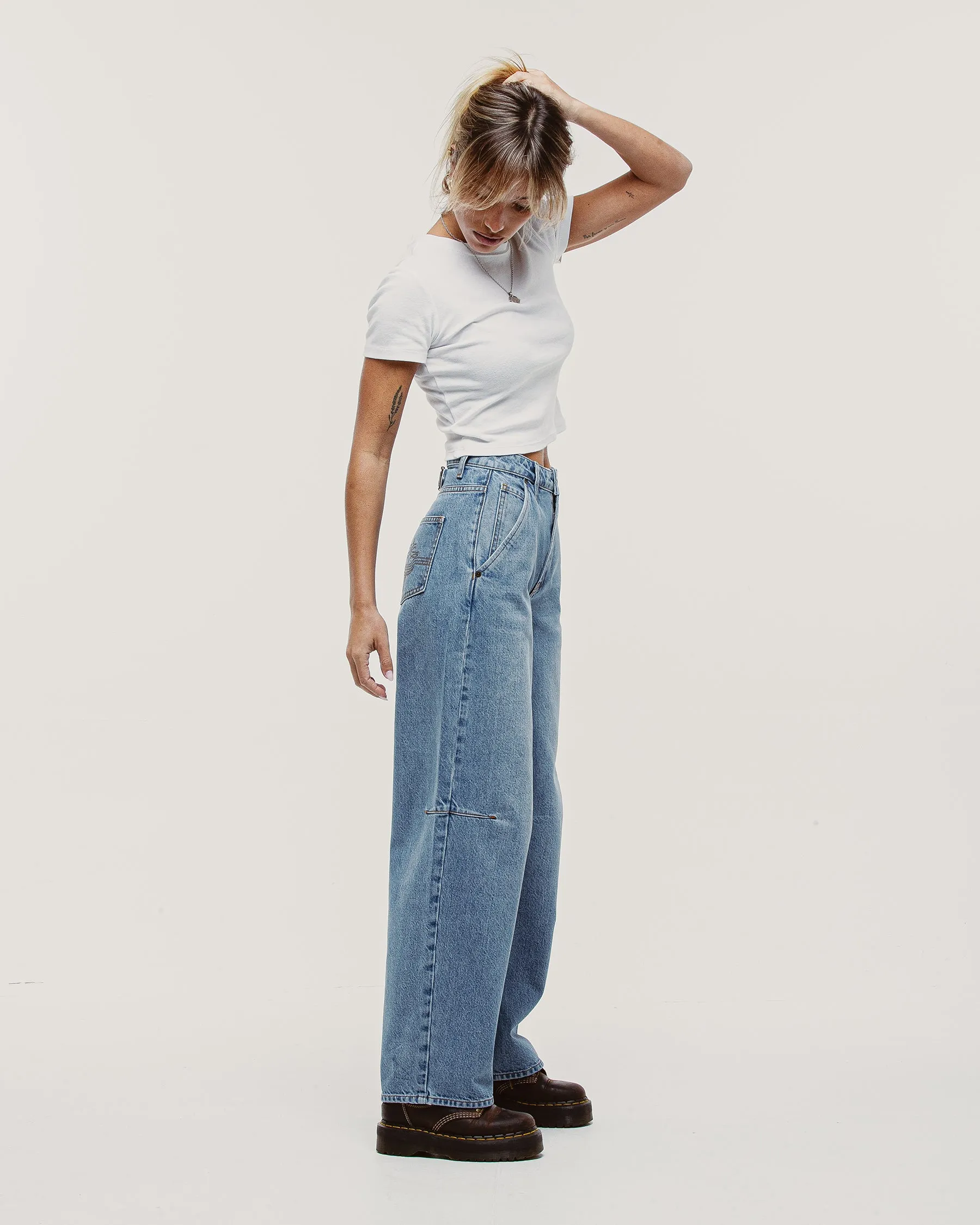 Grace Barrel Leg Jean - Mid Wash Blue sold by P & Co product image thumbnail 3