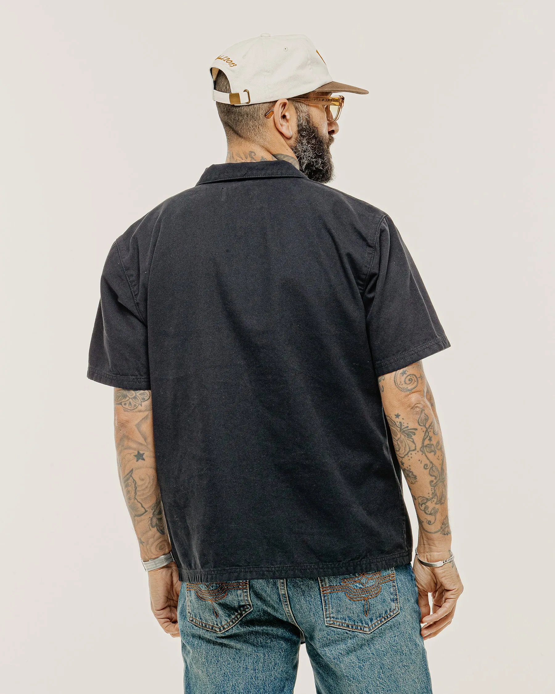 1/4 Zip Eagle Lasso Work Shirt - Black sold by P & Co product image thumbnail 4