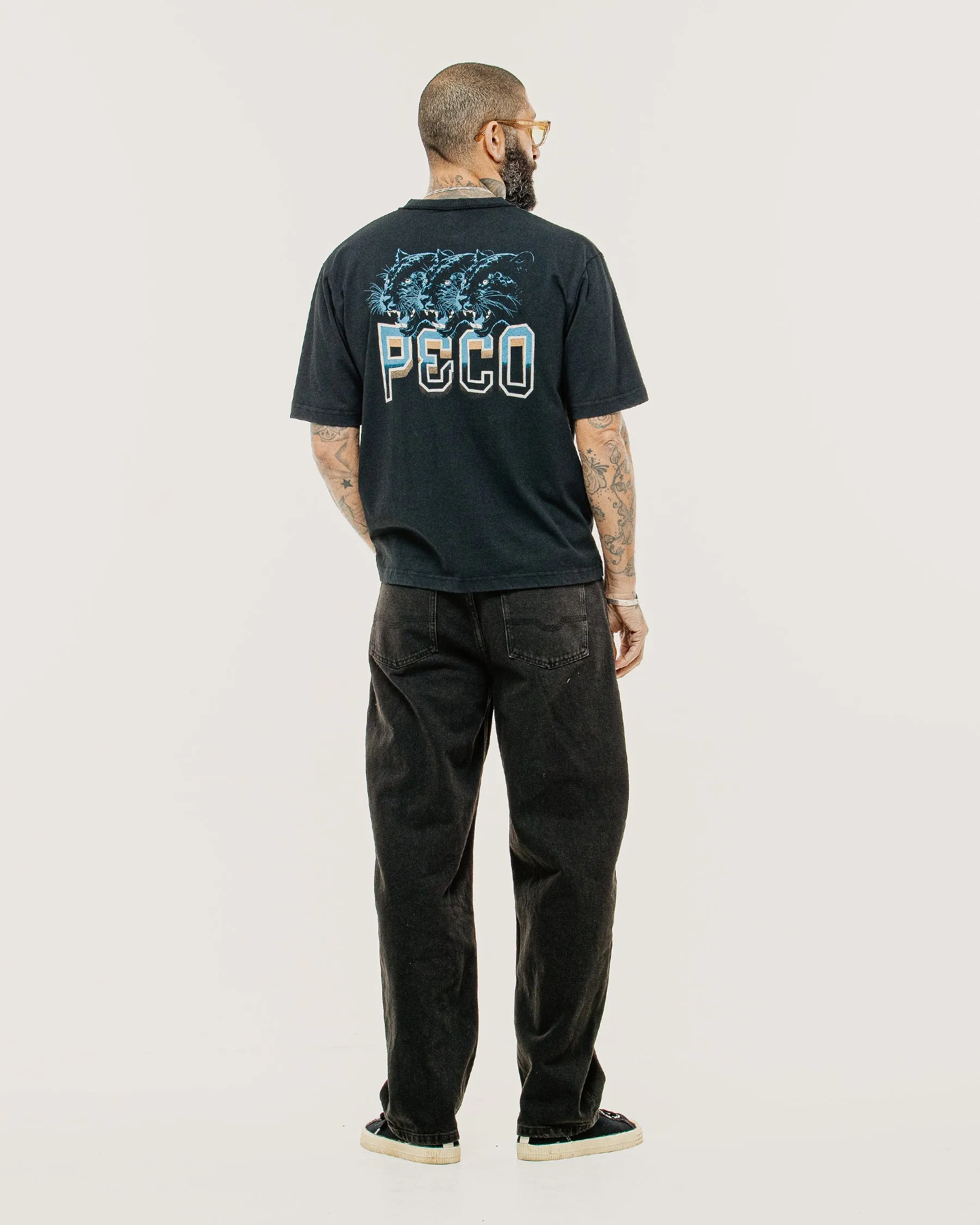 Panther Sports Boxy T-Shirt - Heavy Washed Black sold by P & Co product image thumbnail 3