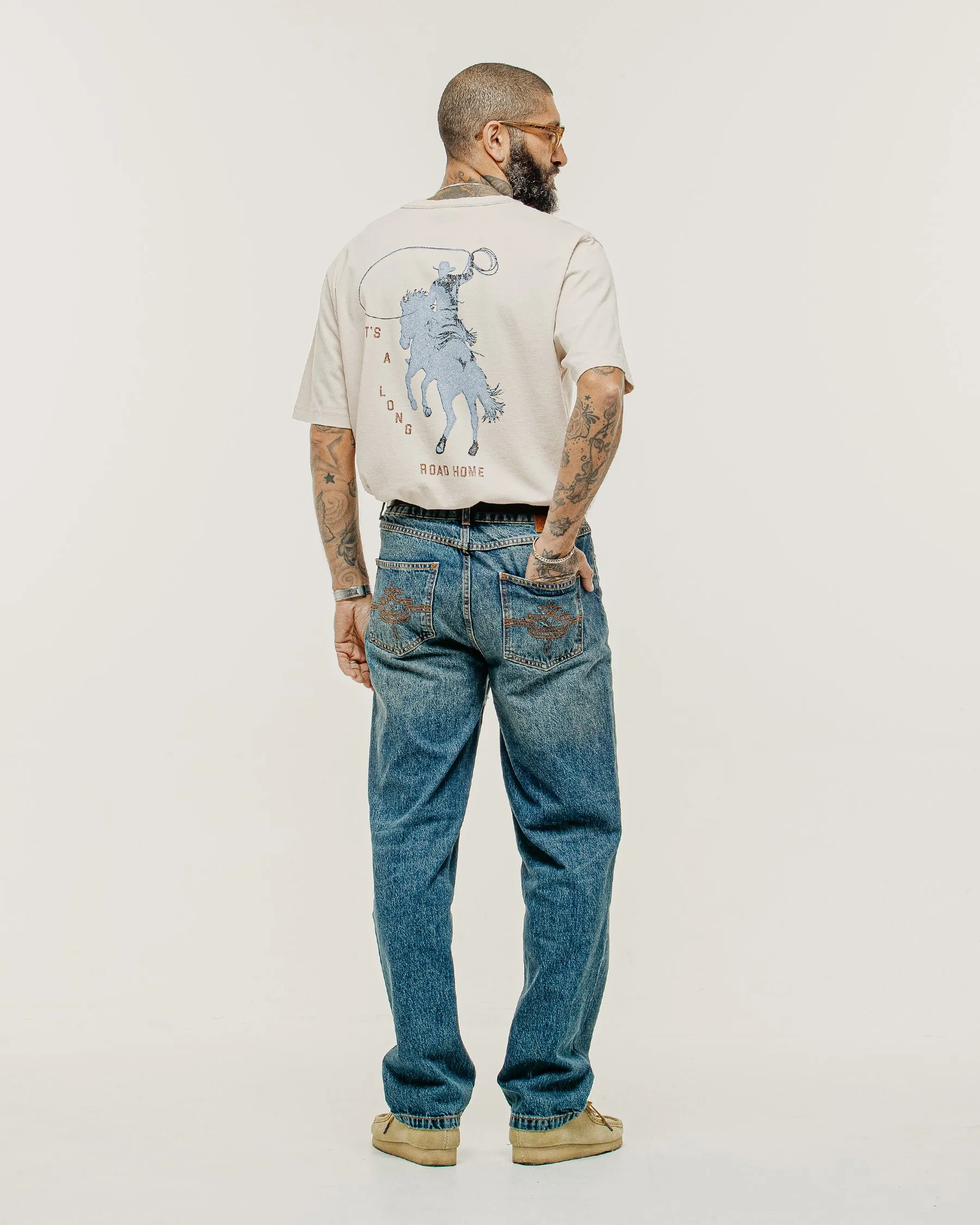Long Road Boxy T-Shirt - Bone sold by P & Co product image thumbnail 5