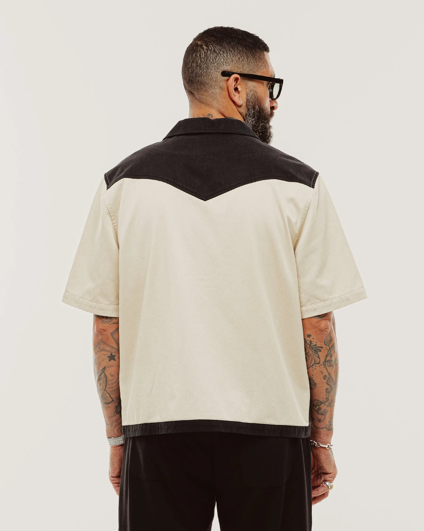 Eddie Bowling Shirt - Ecru & Black sold by P & Co product image thumbnail 2