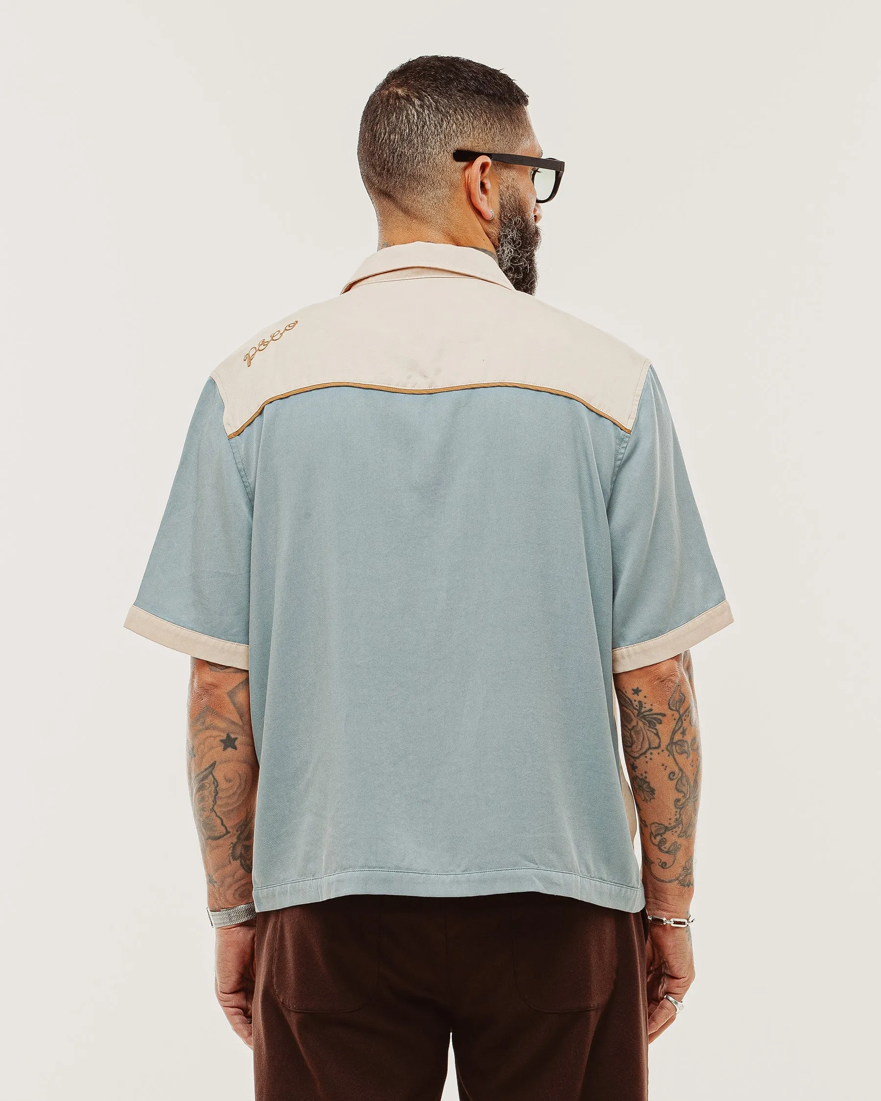 Walter Bowling Shirt - Vintage Blue sold by P & Co product image thumbnail 4