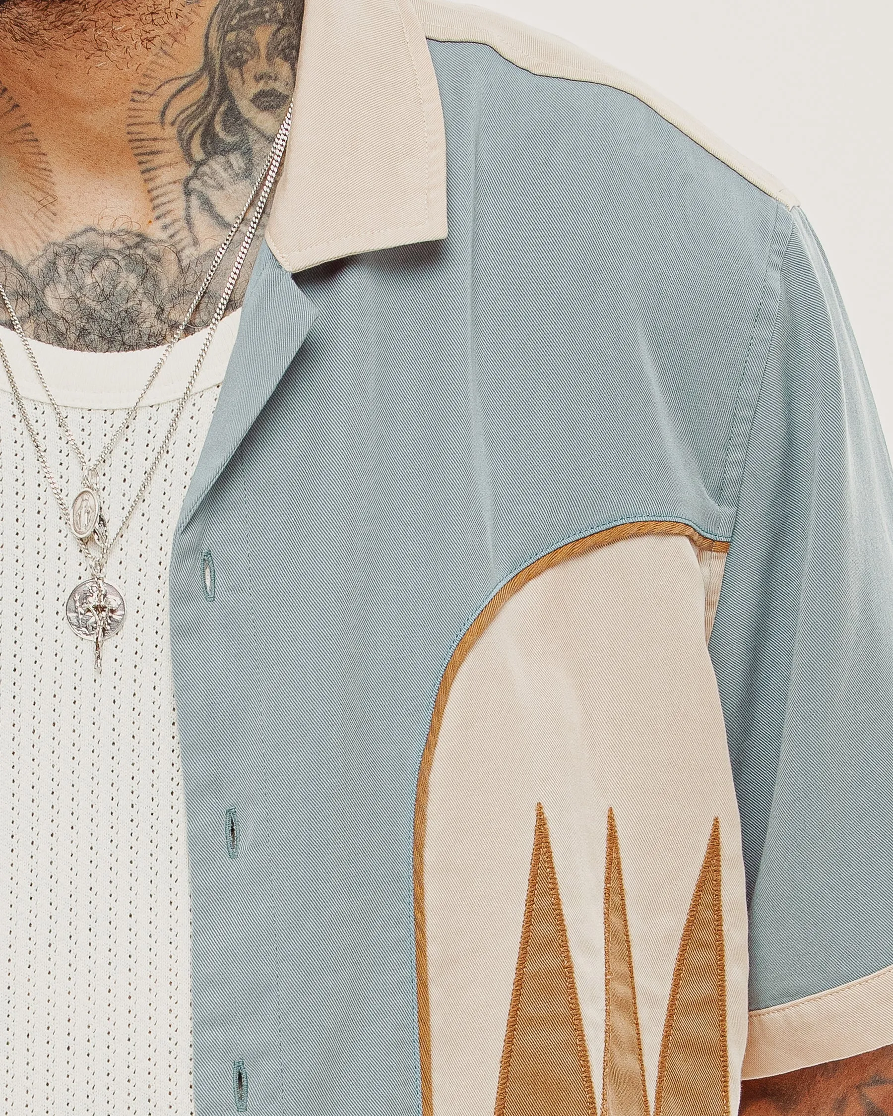 Walter Bowling Shirt - Vintage Blue sold by P & Co product image thumbnail 5