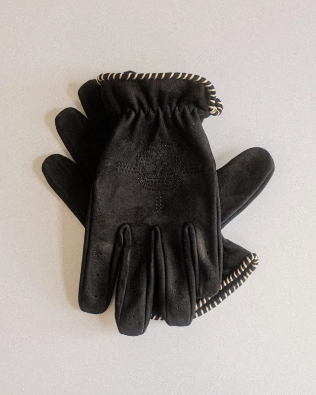Austin Suede Riding Gloves - Black made by P & Co