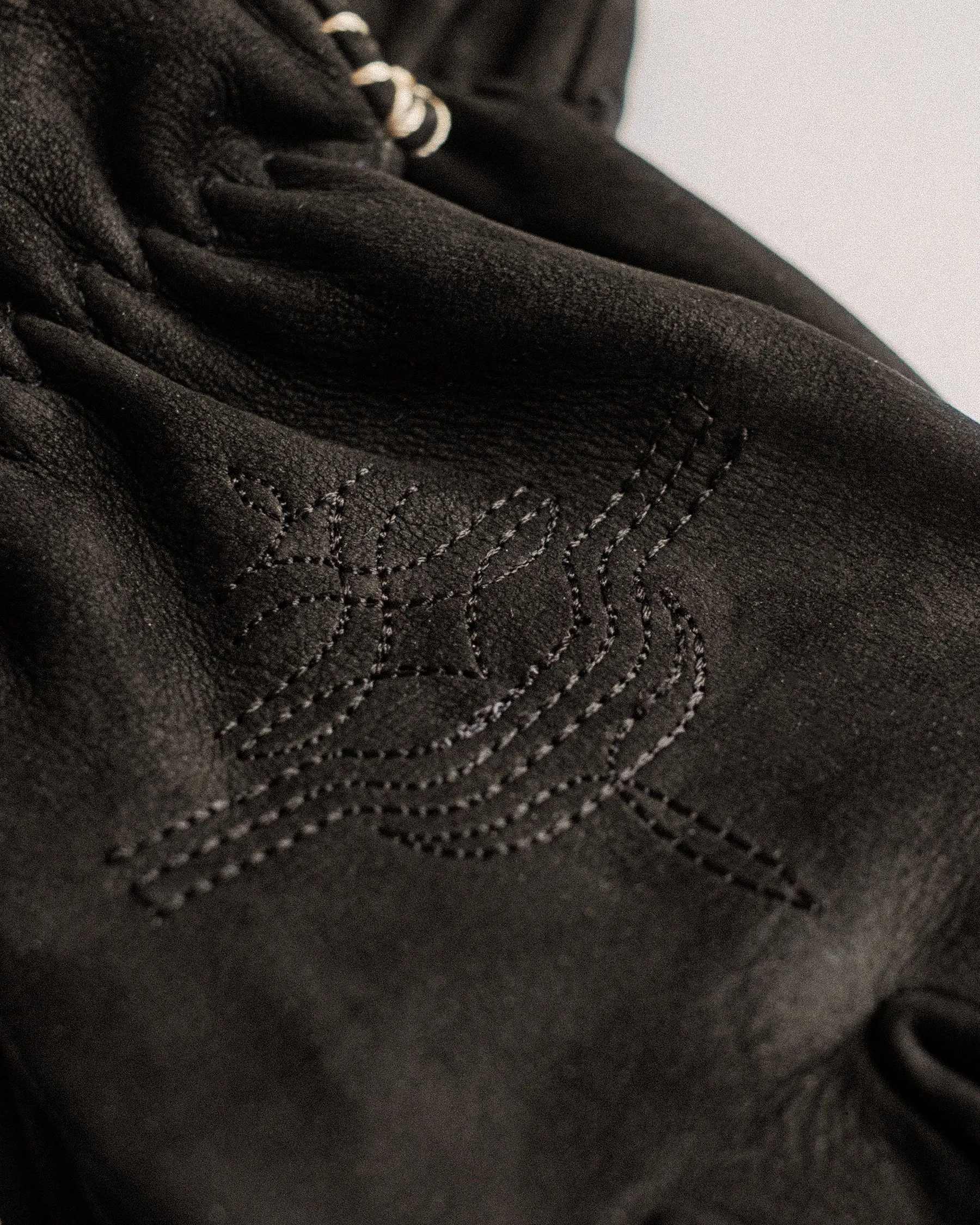 Austin Suede Riding Gloves - Black sold by P & Co product image thumbnail 3