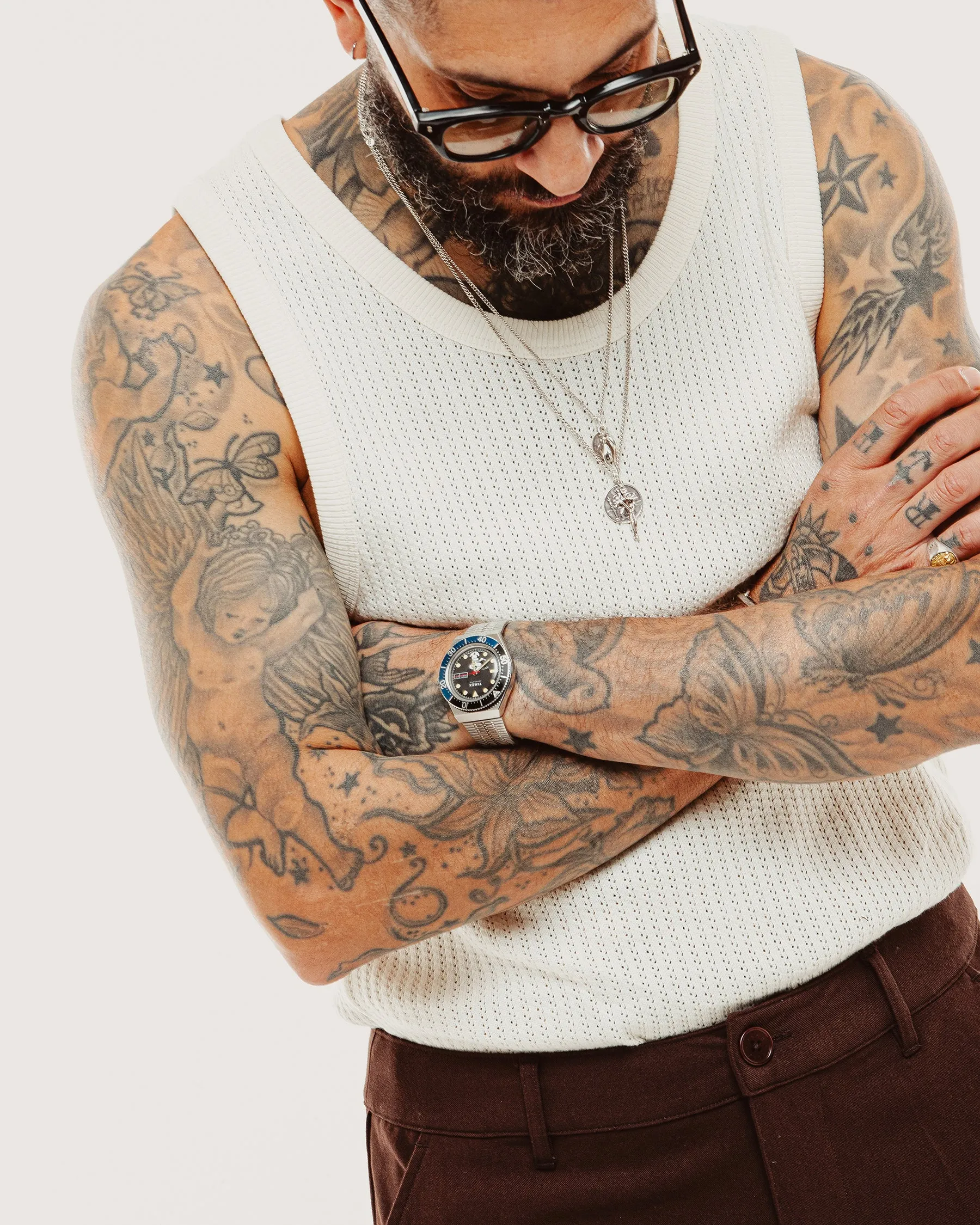 Jacquard Relaxed Vest - Off White sold by P & Co product image thumbnail 2