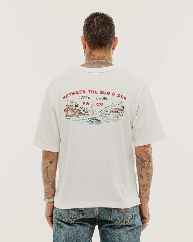Sun & Sea Boxy T-Shirt - Off White made by P & Co