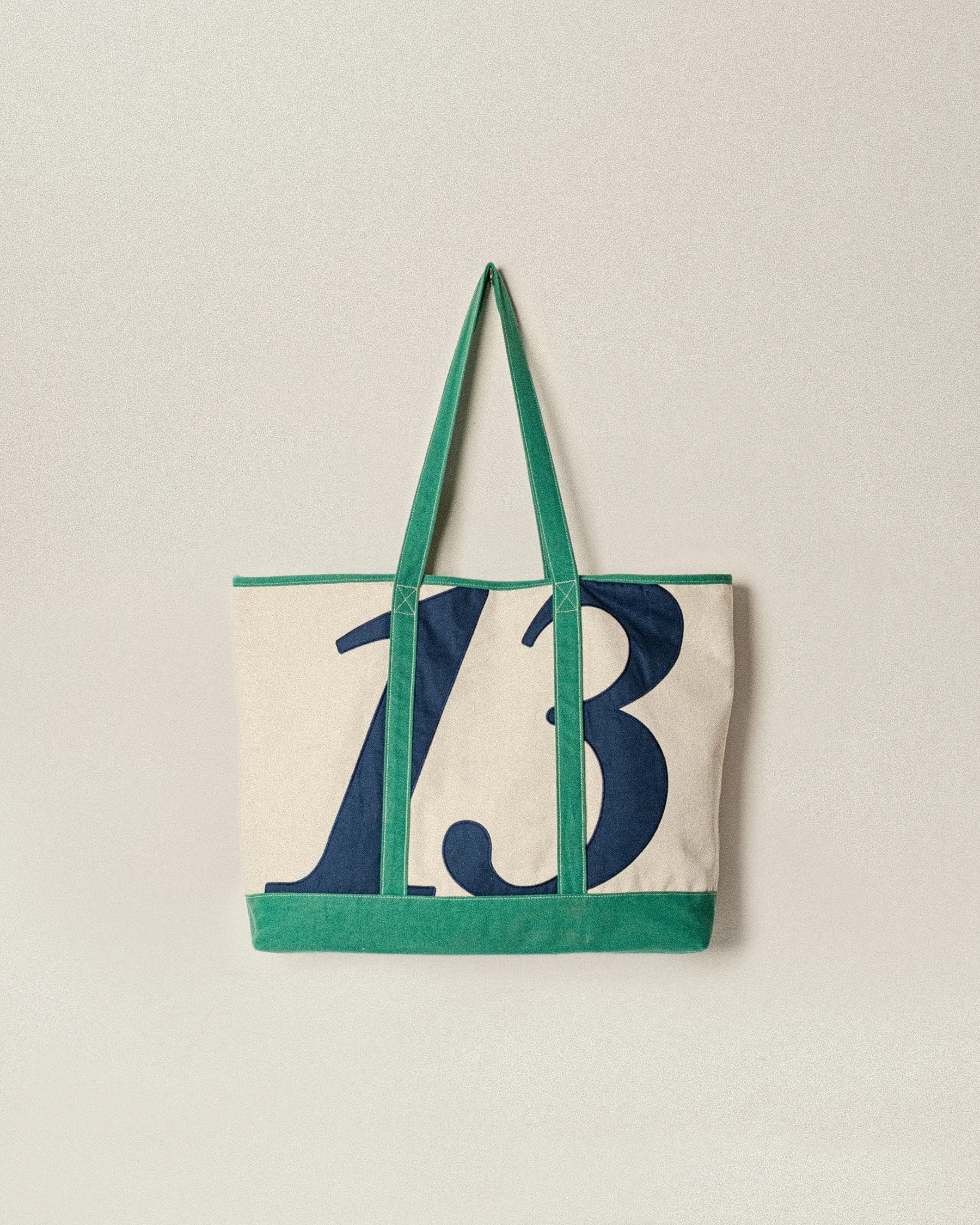 Harbour Sail Tote Bag - Ecru & Green sold by P & Co