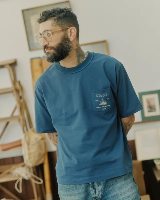 Marine Servicing Boxy T-Shirt - Navy made by P & Co