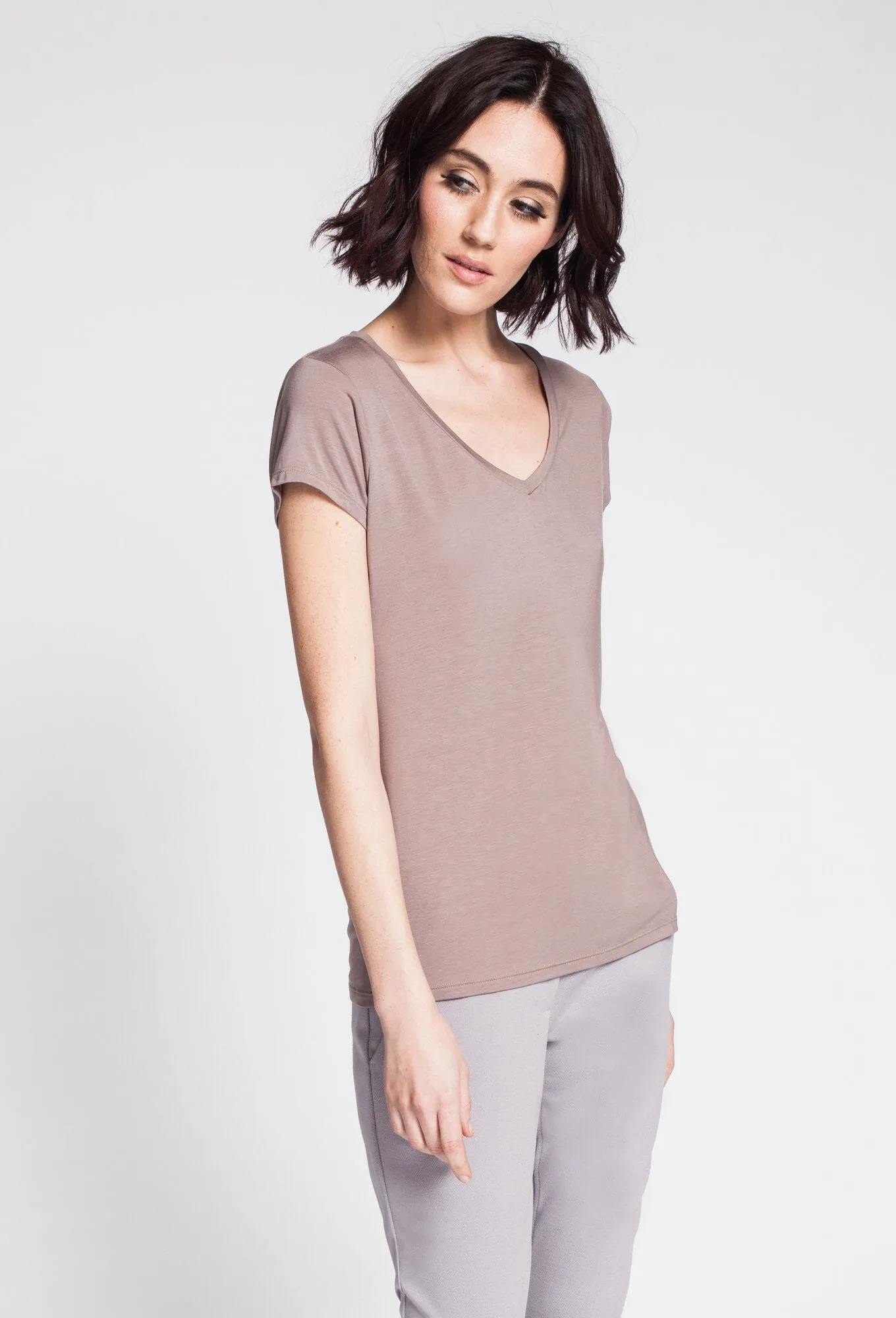 V-Neck Modal Tee sold by Asmar Equestrian product image thumbnail 2