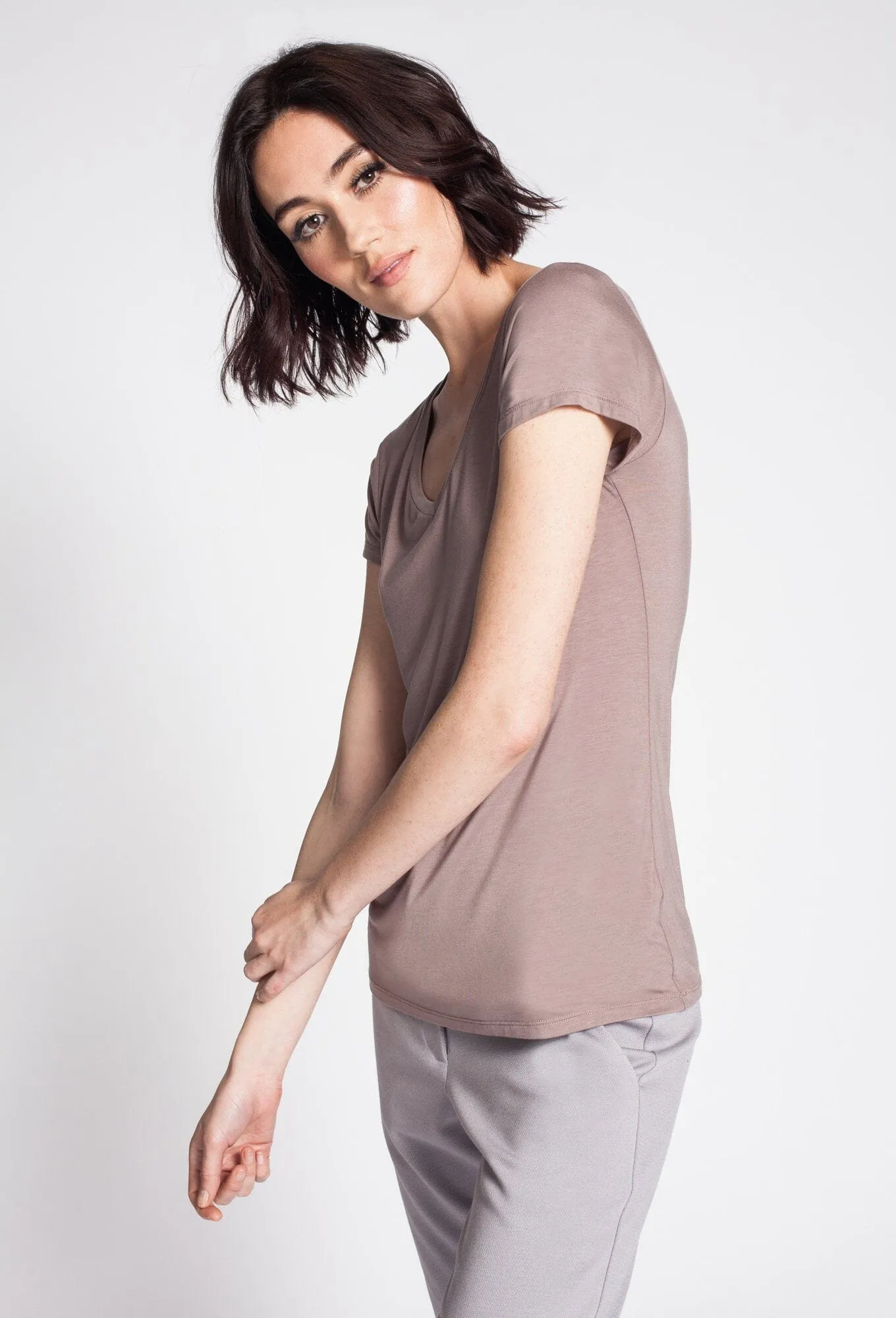 V-Neck Modal Tee sold by Asmar Equestrian product image thumbnail 3