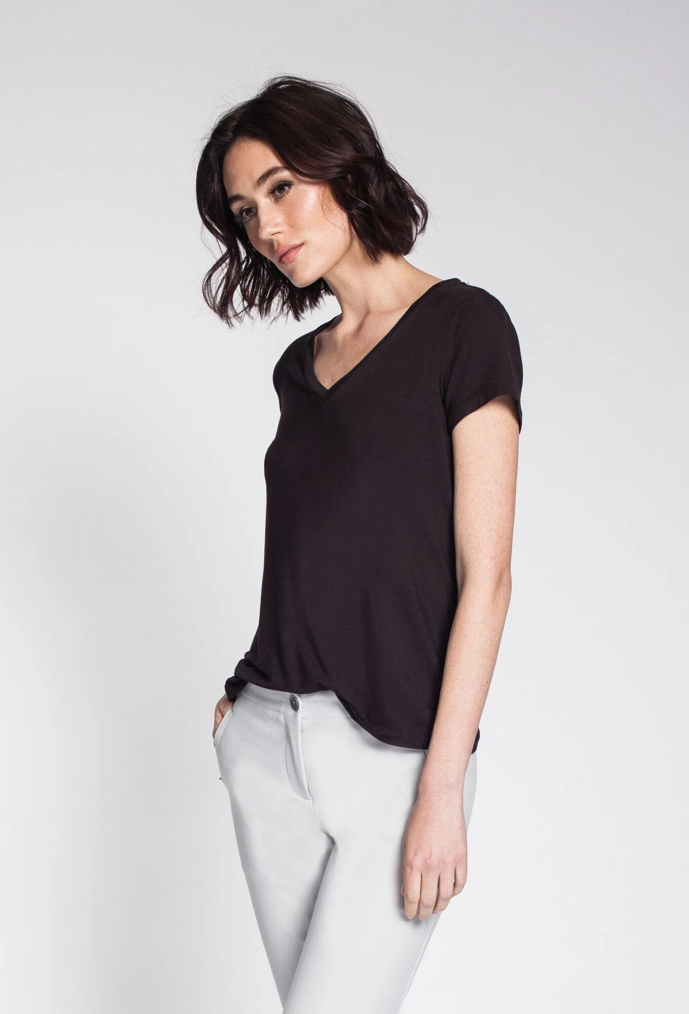 V-Neck Modal Tee sold by Asmar Equestrian product image thumbnail 5
