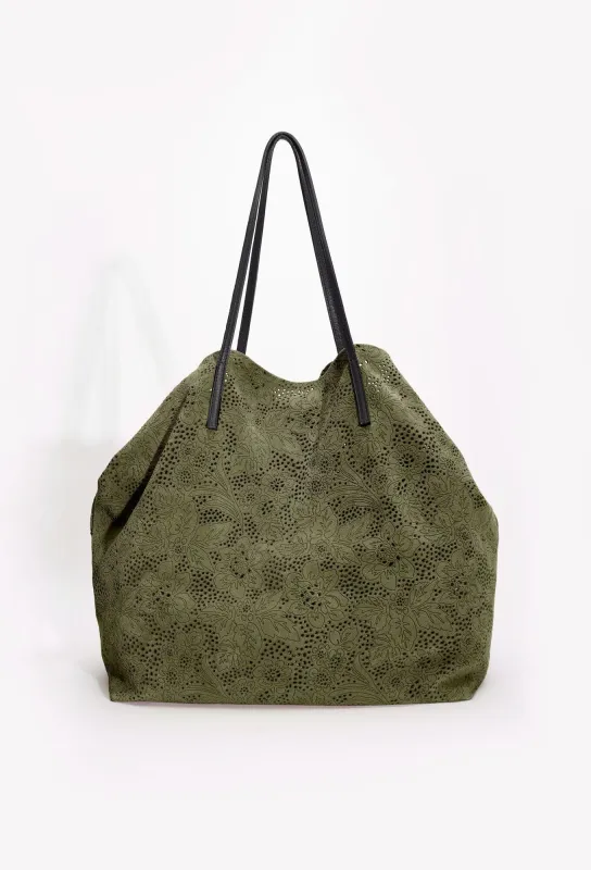 Vinci Suede Tote made by Asmar Equestrian
