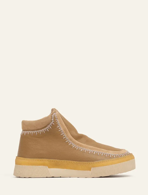 Erowan 6.0. Ankle Boot Butterscotch Leather Wheat made by Laidback London