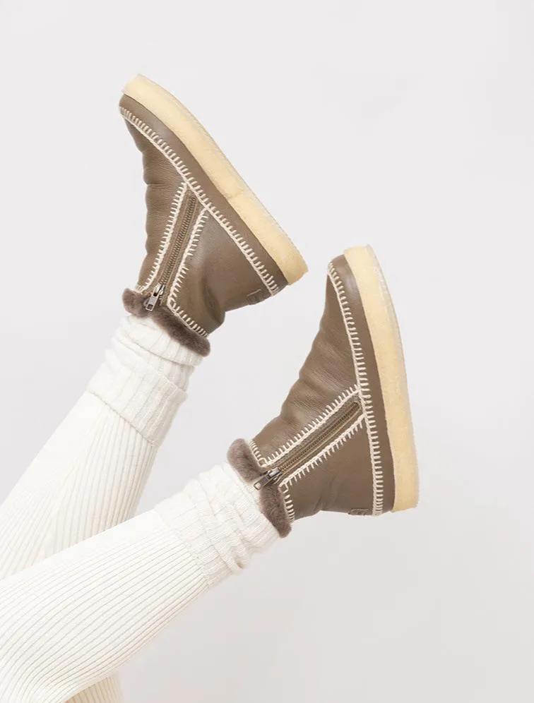 Setsu Crochet Ankle Boot Otter Leather Natural sold by Laidback London product image thumbnail 5