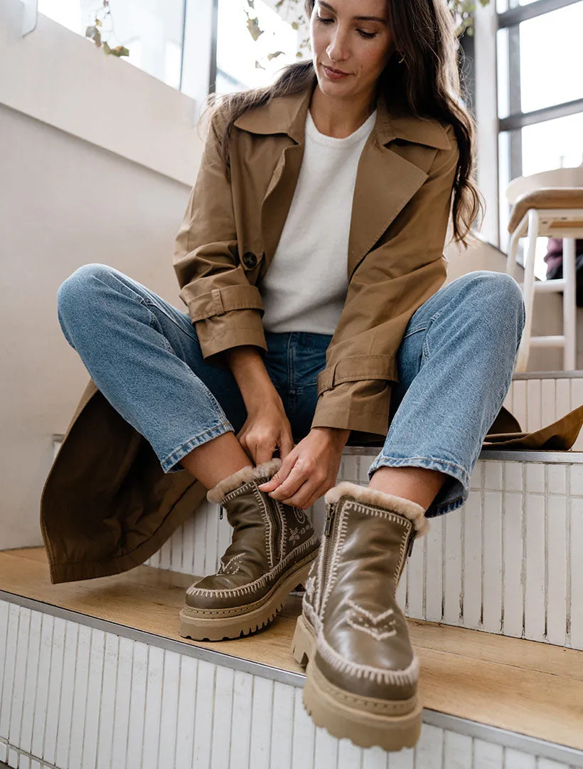 Setsu 3.0. Paisley Ankle Boot Otter Leather Wheat sold by Laidback London product image thumbnail 2