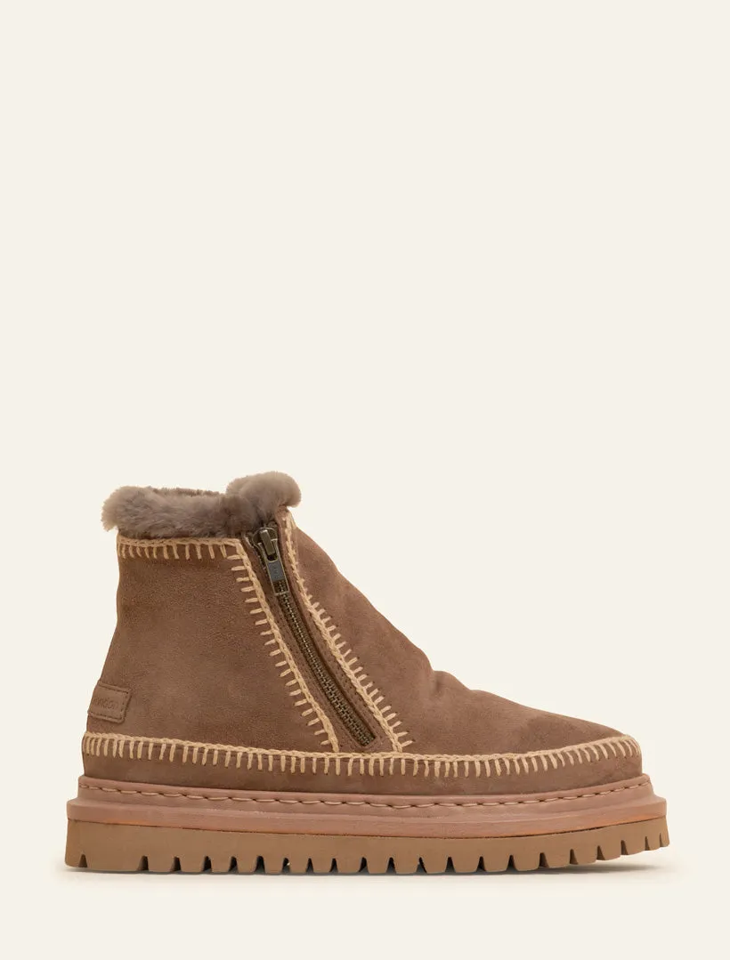 Setsu 4.0. Crochet Ankle Boot Camel Suede Beige sold by Laidback London product image thumbnail 2