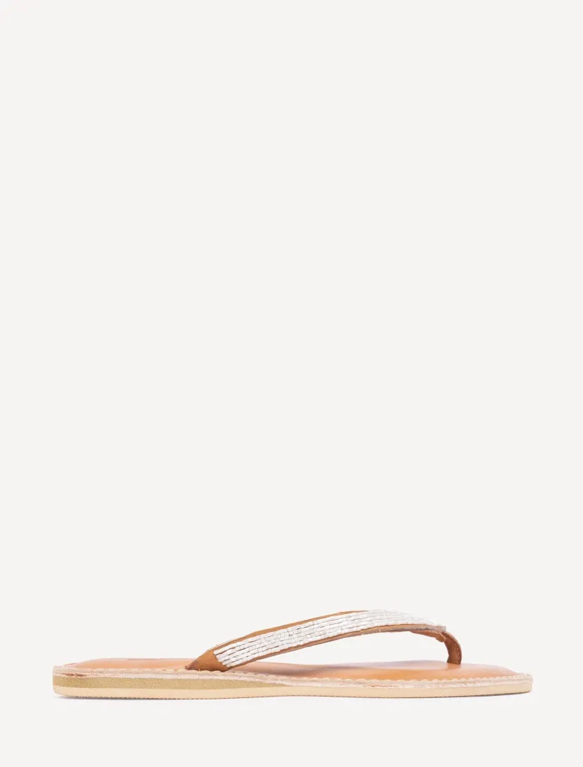 Seri Flat Leather Sandal Cream sold by Laidback London product image thumbnail 5