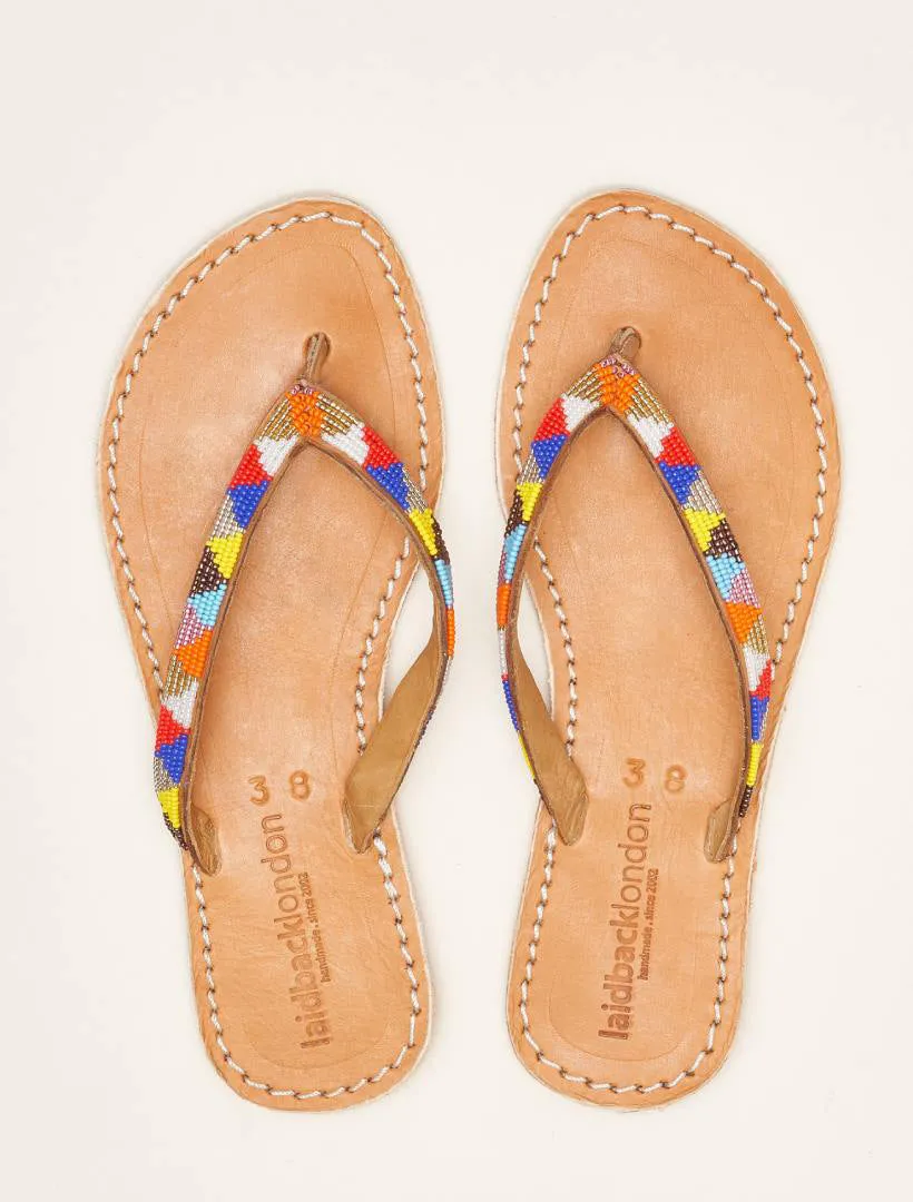 Seri Flat Light Brown Tribal sold by Laidback London