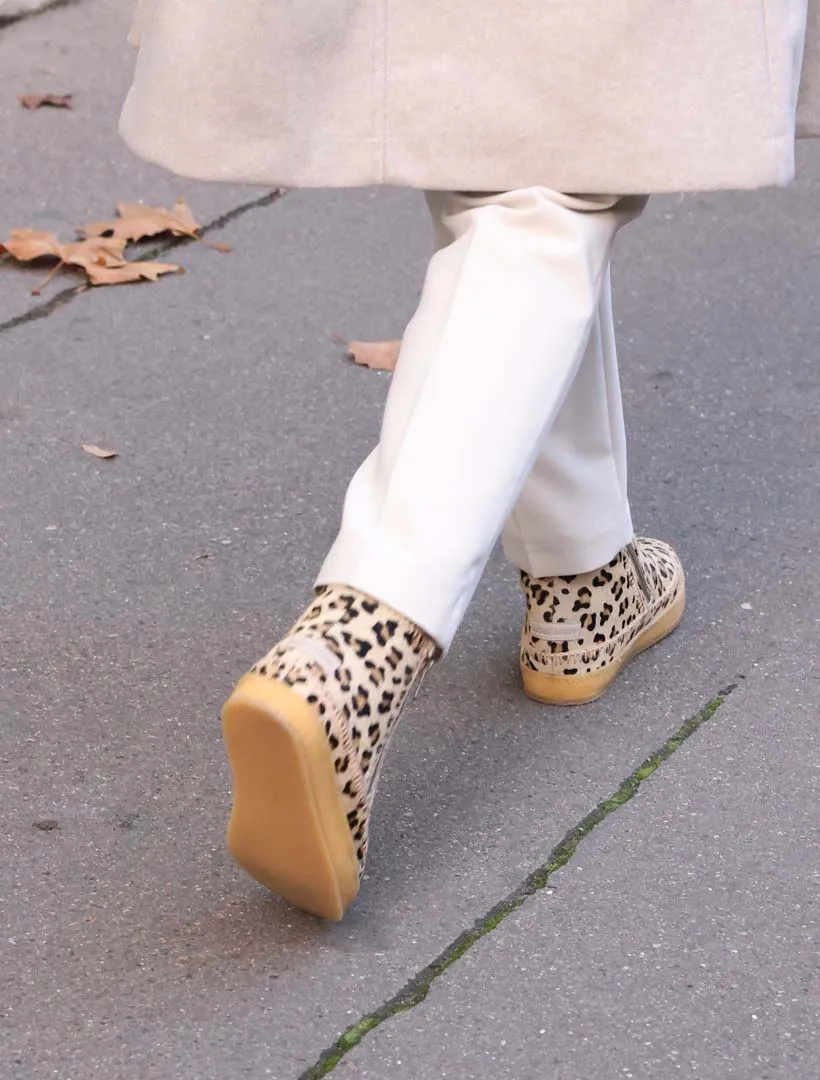 Setsu Crochet Side Zip Ankle Boot Leopard Beige sold by Laidback London product image thumbnail 3