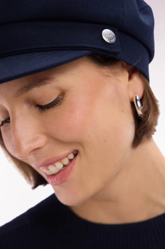 Casquette de marin en laine stretch mélangée marine made by Eden Park