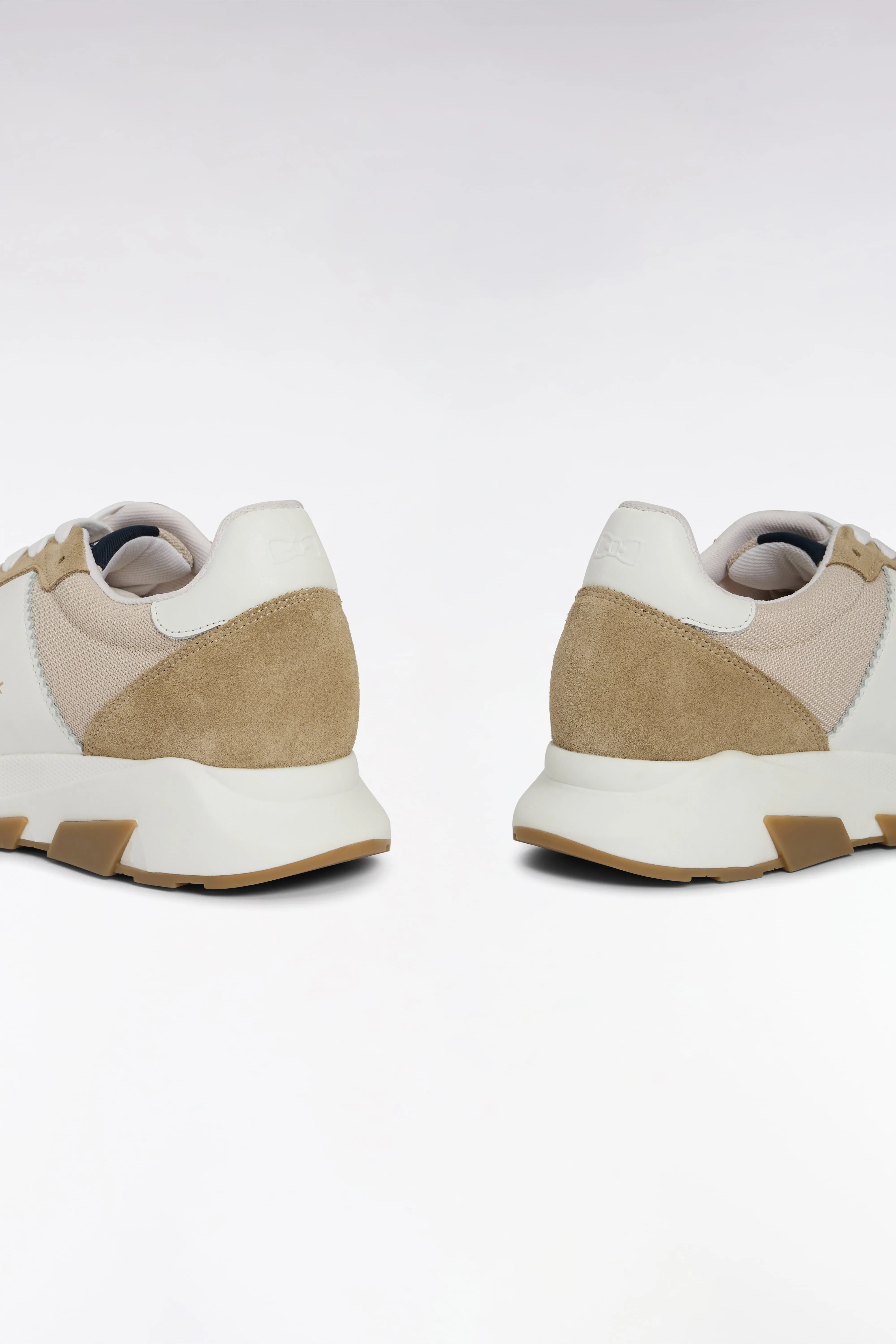 Sneakers multimatières en cuir beiges sold by Eden Park product image thumbnail 5