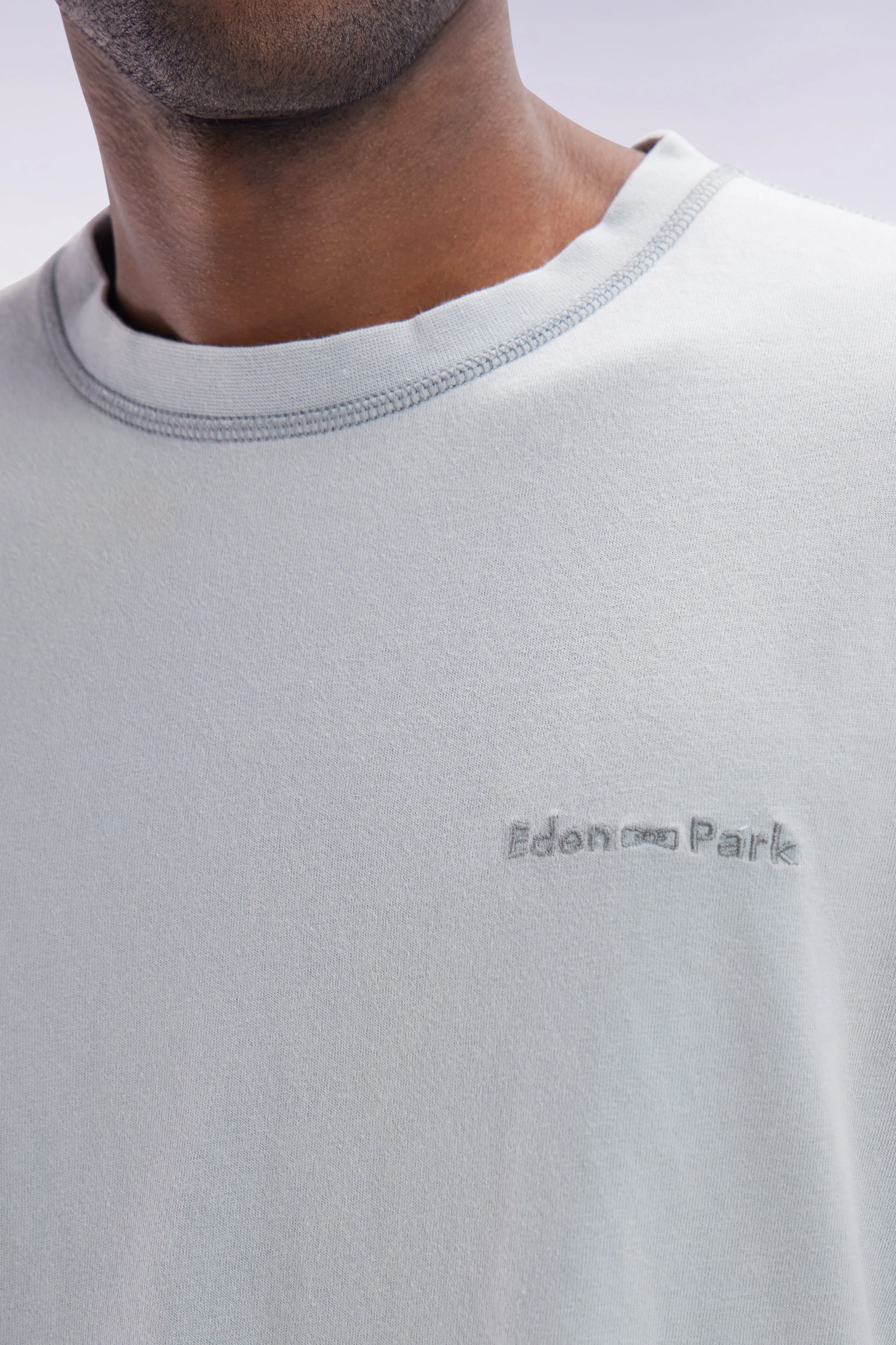 T-shirt en coton gris moyen surteint coupe décontractée sold by Eden Park product image thumbnail 5