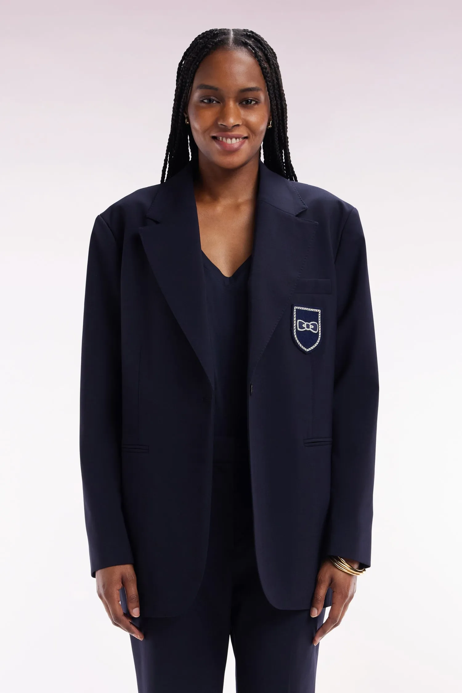 Veste de costume en laine vierge marine coupe Oversized sold by Eden Park product image thumbnail 3