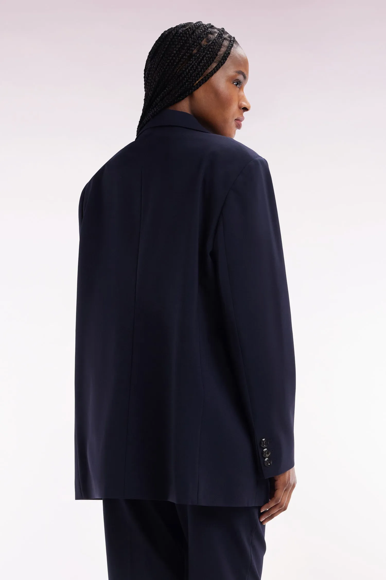 Veste de costume en laine vierge marine coupe Oversized sold by Eden Park product image thumbnail 4