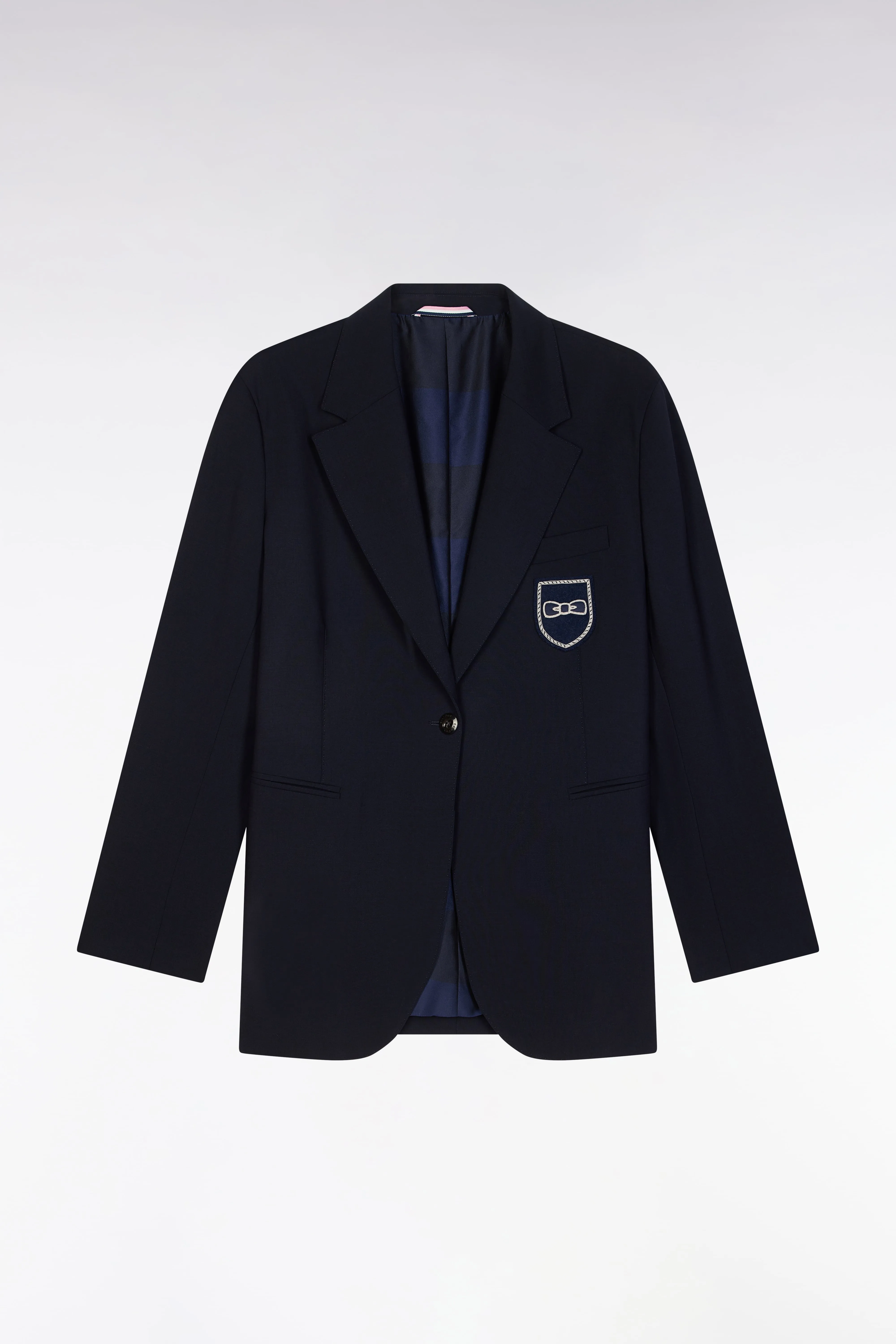 Veste de costume en laine vierge marine coupe Oversized sold by Eden Park product image thumbnail 2