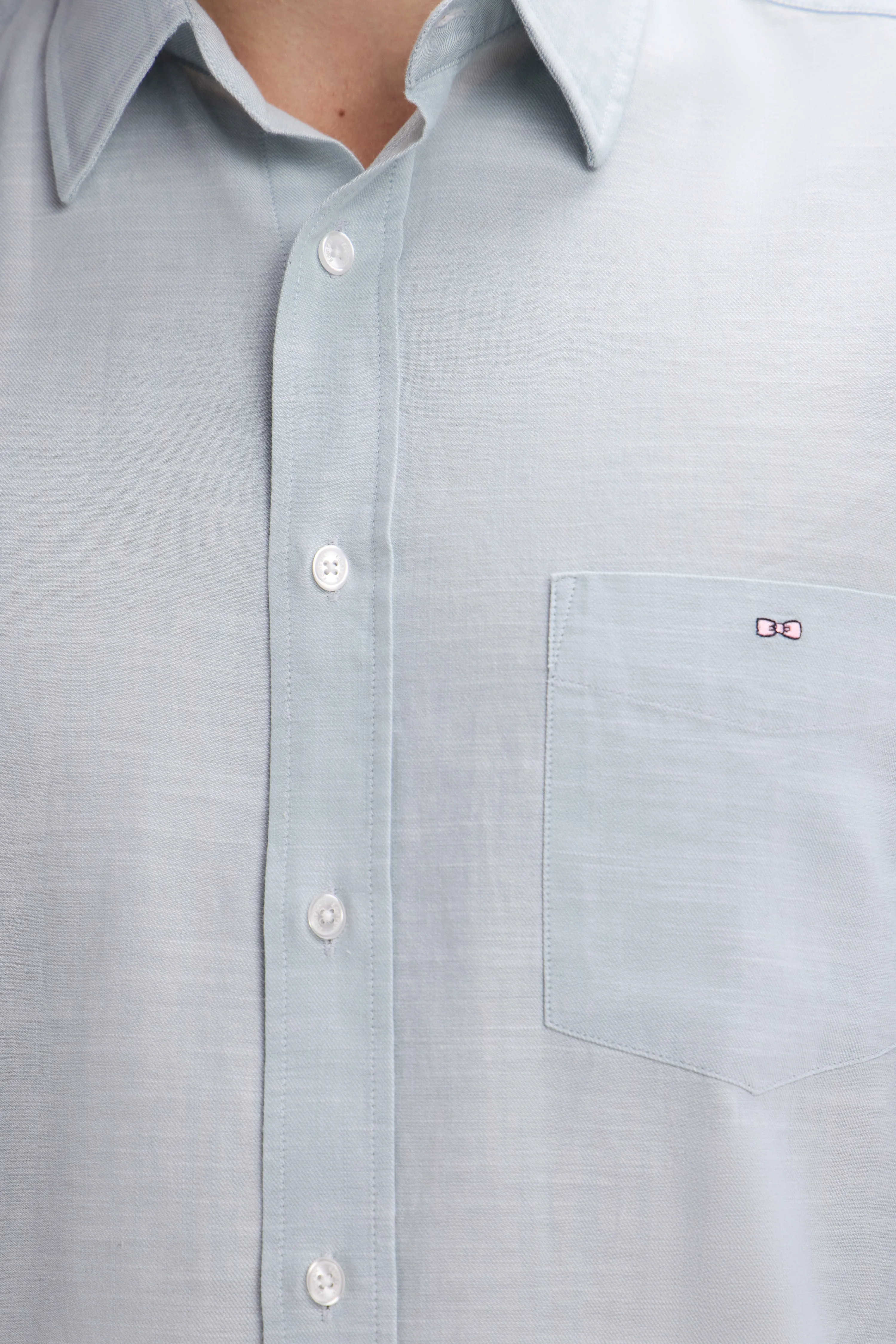 Chemise unie à poche plaquée en coton gris foncé sold by Eden Park product image thumbnail 5