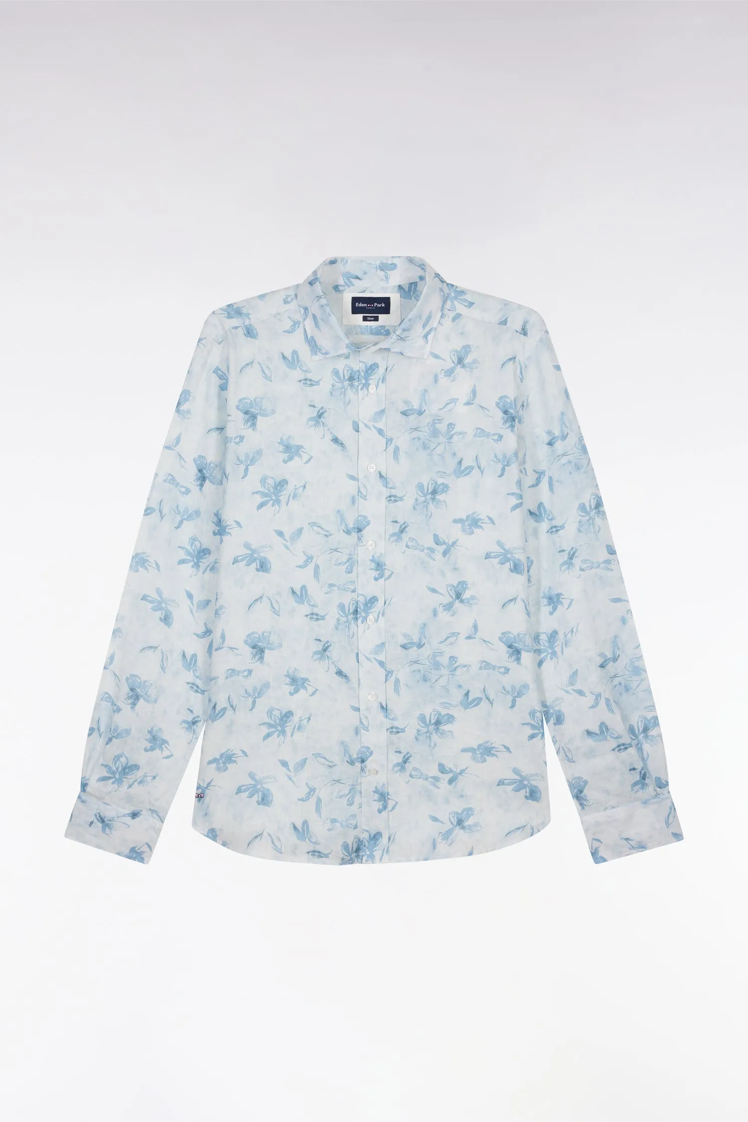 Chemise en lin ciel à imprimé floral coupe ajustée sold by Eden Park product image thumbnail 2