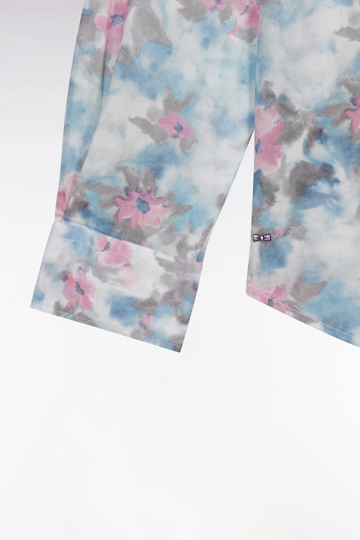 Chemise en coton ciel à imprimé floral coupe ajustée sold by Eden Park product image thumbnail 5