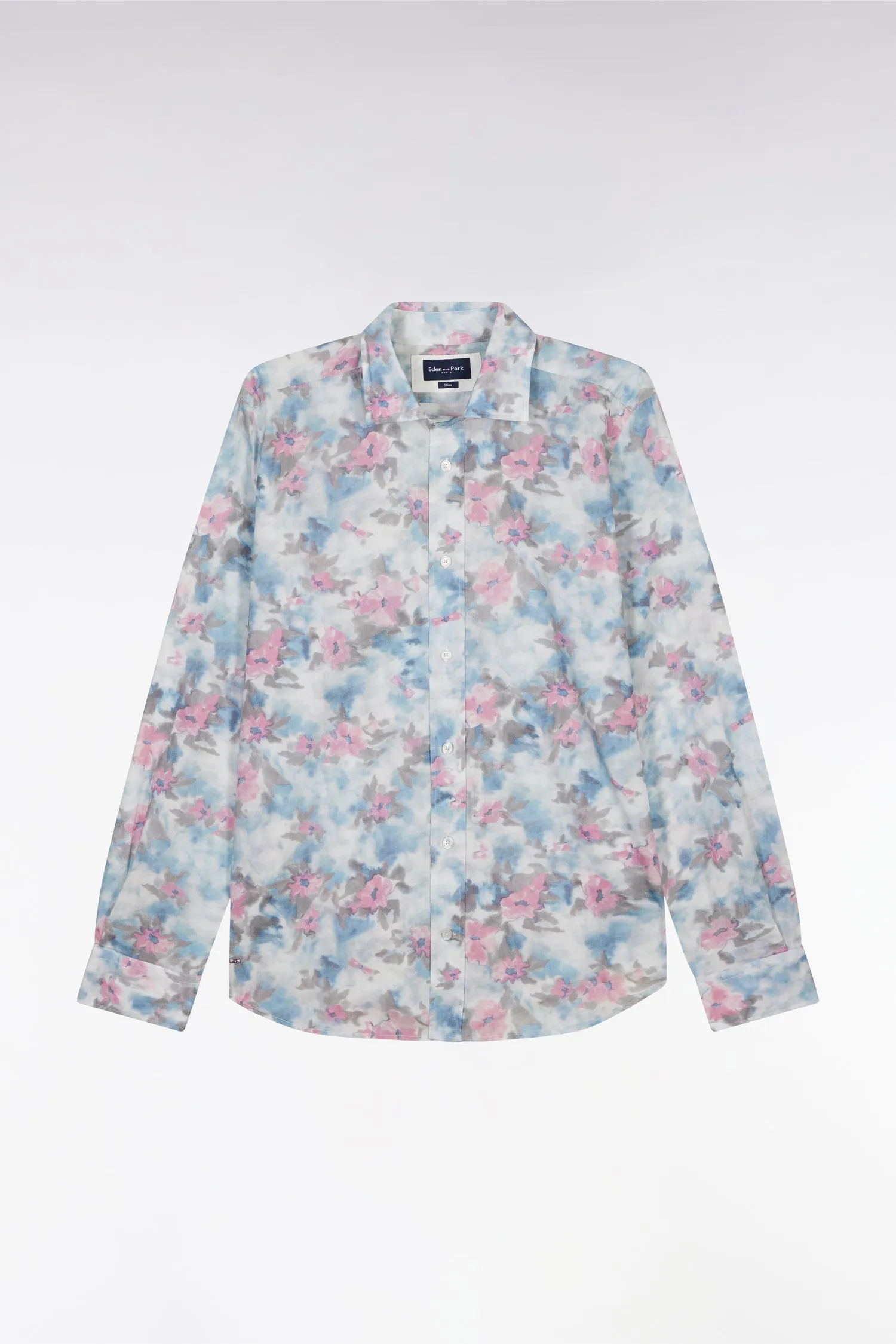 Chemise en coton ciel à imprimé floral coupe ajustée sold by Eden Park product image thumbnail 2