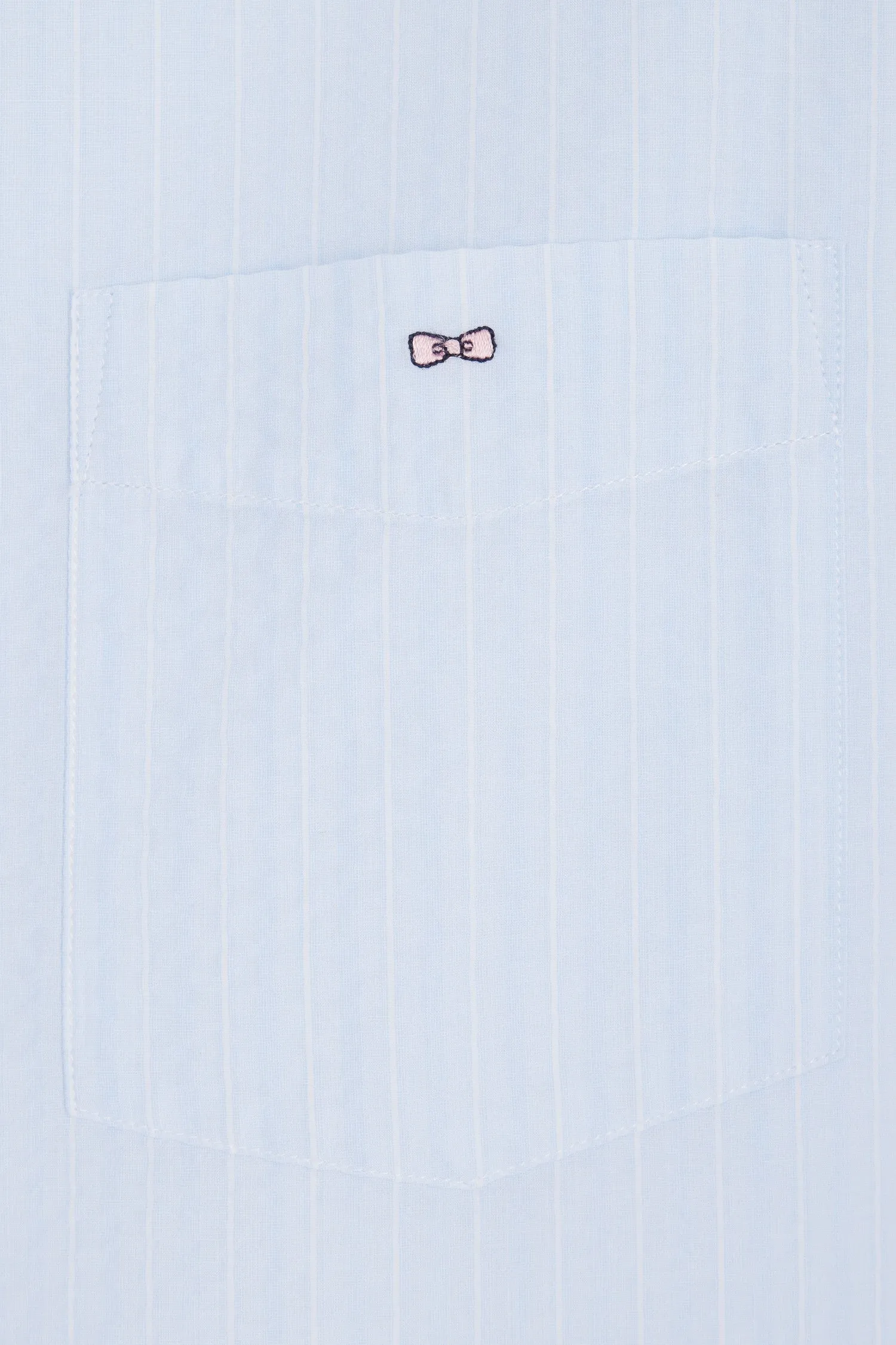 Chemise en coton seersucker rayée ciel coupe droite sold by Eden Park product image thumbnail 5
