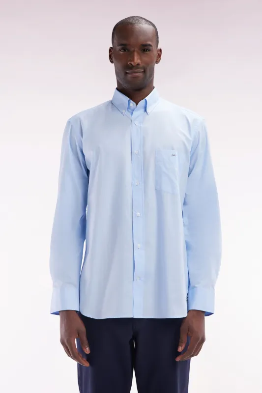 Chemise en coton ciel coudière coupe droite made by Eden Park