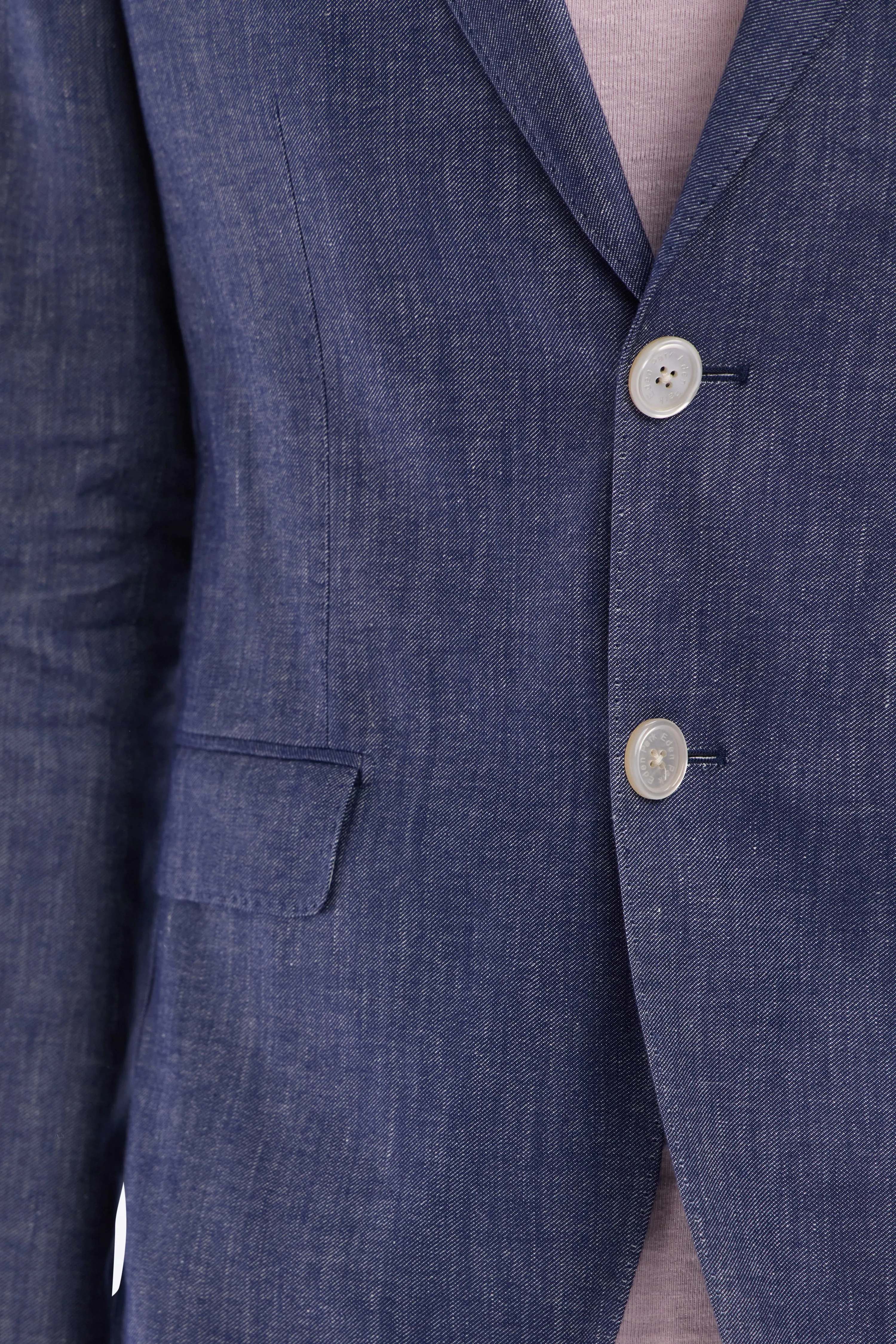 Veste de costume en lin et coton stretch marine sold by Eden Park product image thumbnail 5
