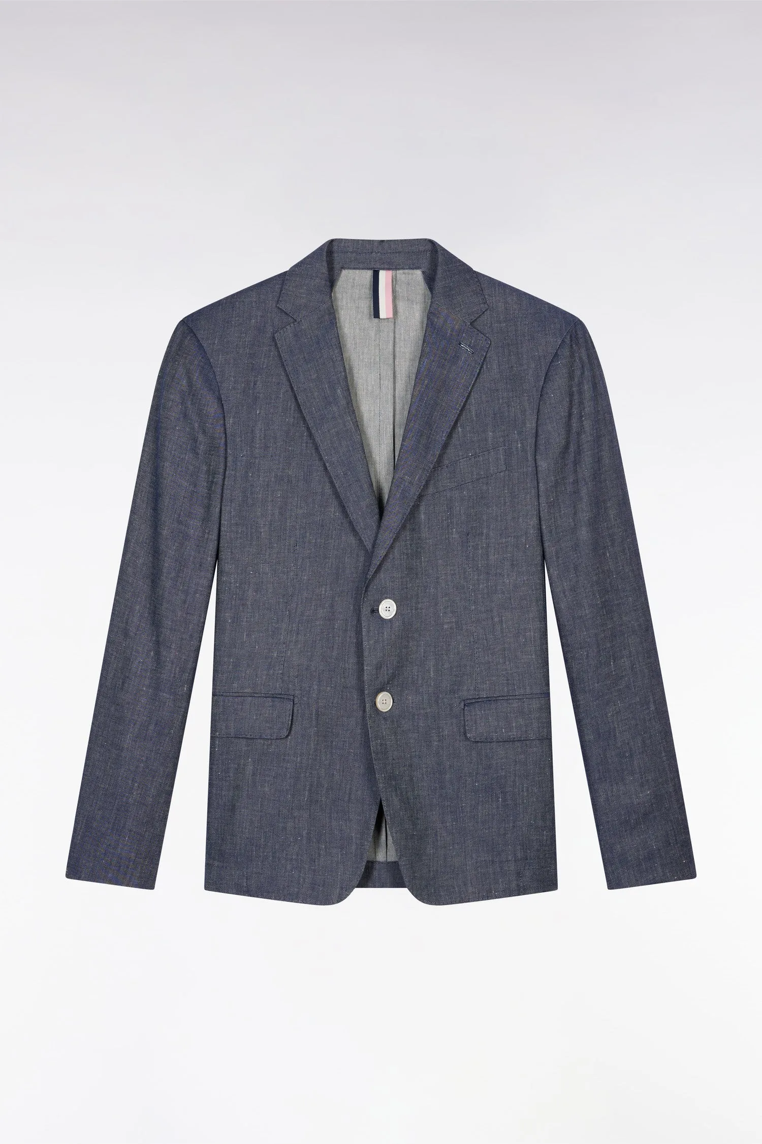 Veste de costume en lin et coton stretch marine sold by Eden Park product image thumbnail 2