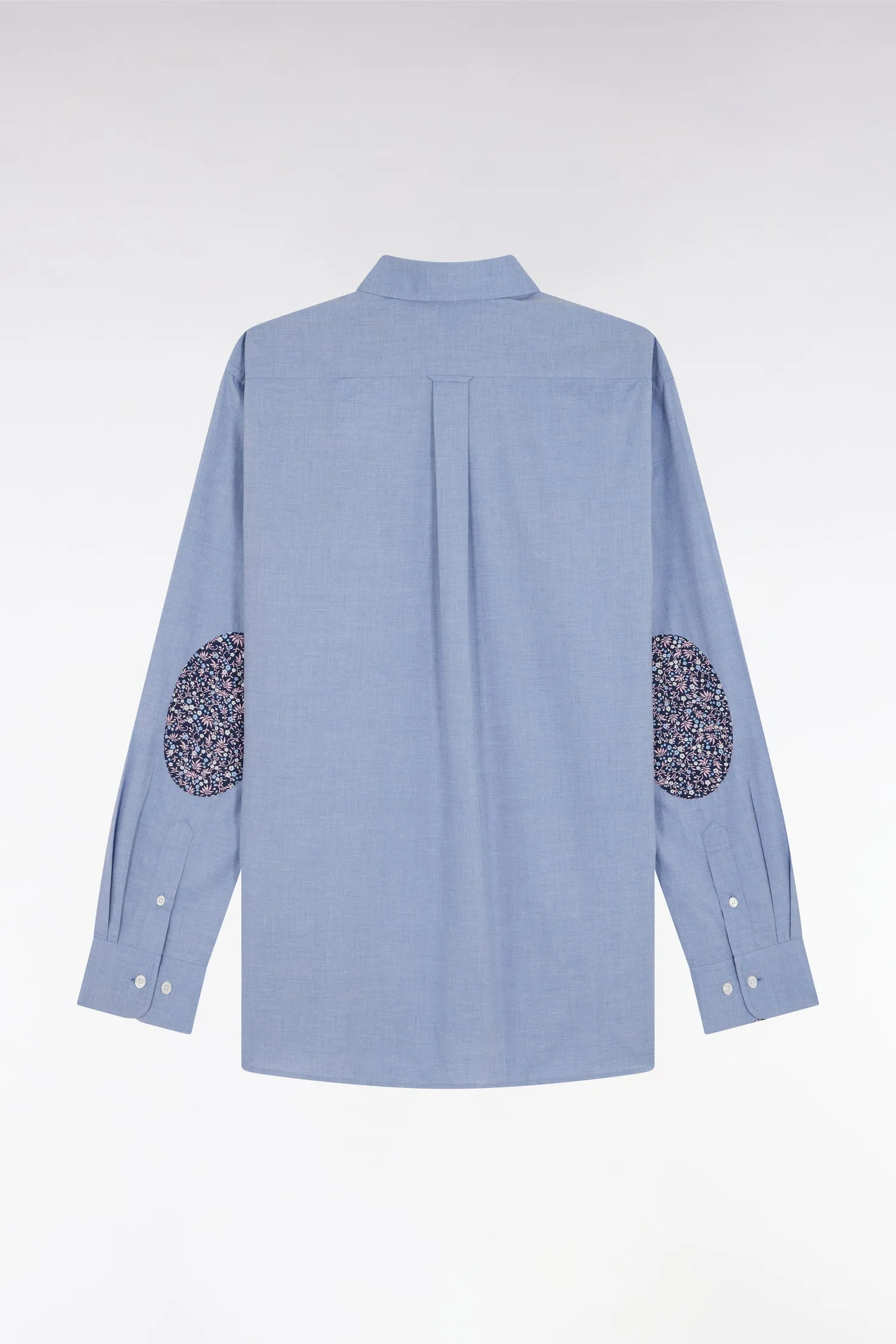 Chemise en coton bleu ciel coudière coupe droite sold by Eden Park product image thumbnail 2