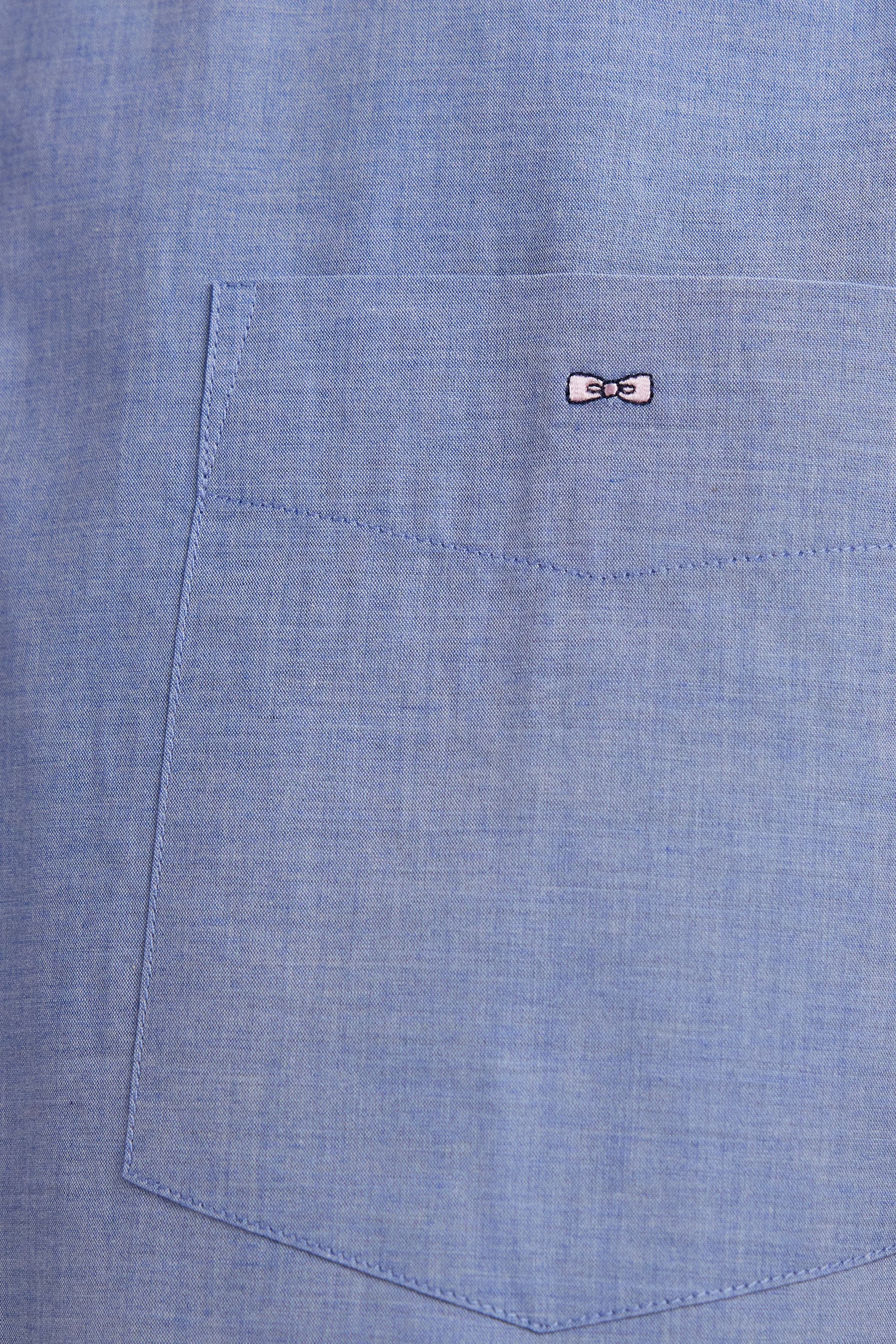 Chemise en coton bleu ciel coudière coupe droite sold by Eden Park product image thumbnail 5