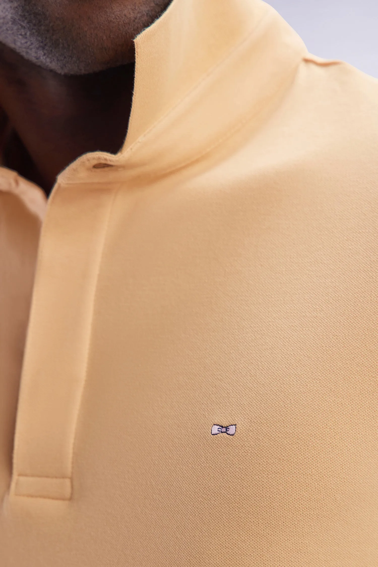 Polo à manches courtes en piqué coton stretch camel coupe ajustée sold by Eden Park product image thumbnail 5