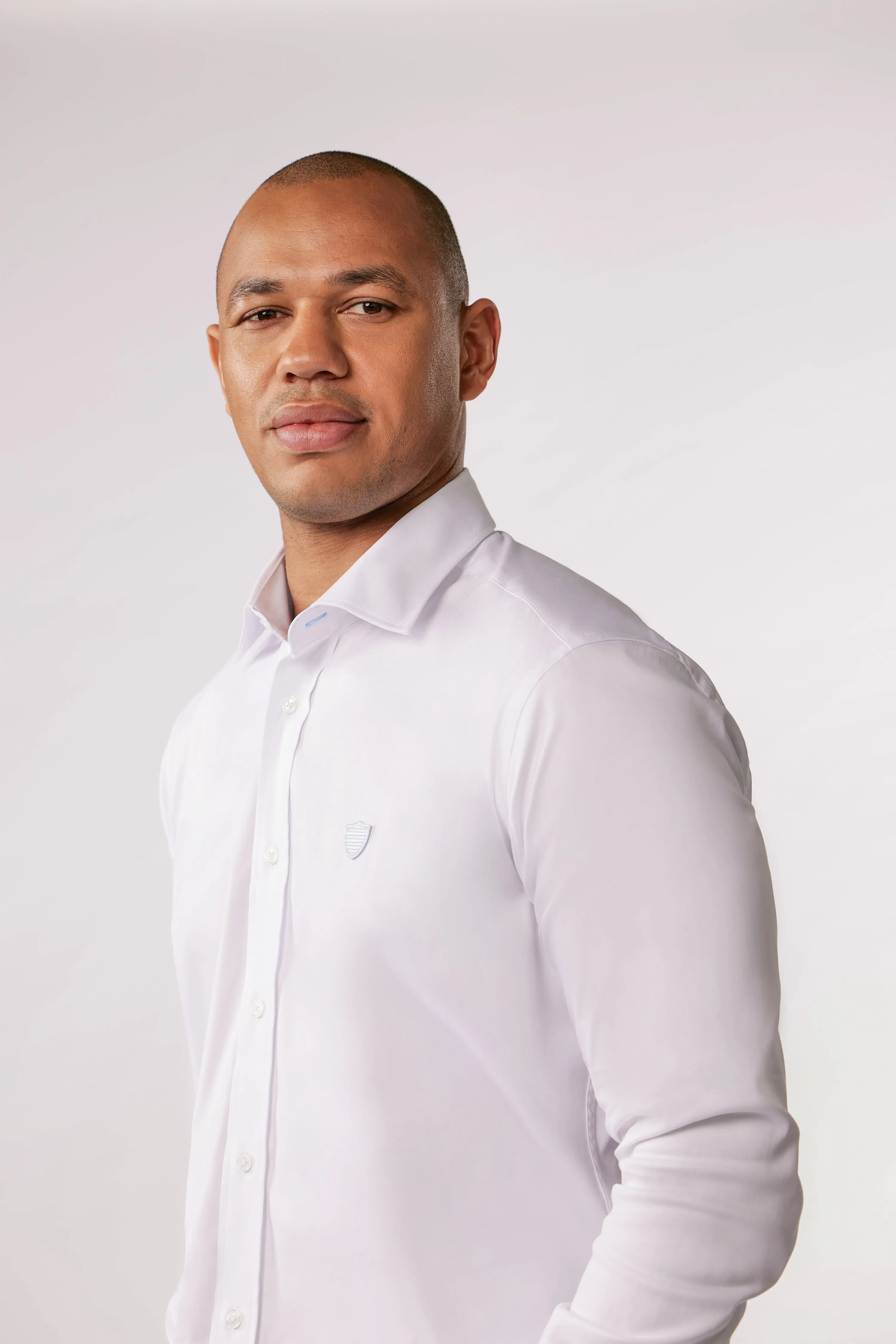 Chemise en coton stretch blanche Eden Park x Racing 92 sold by Eden Park product image thumbnail 3