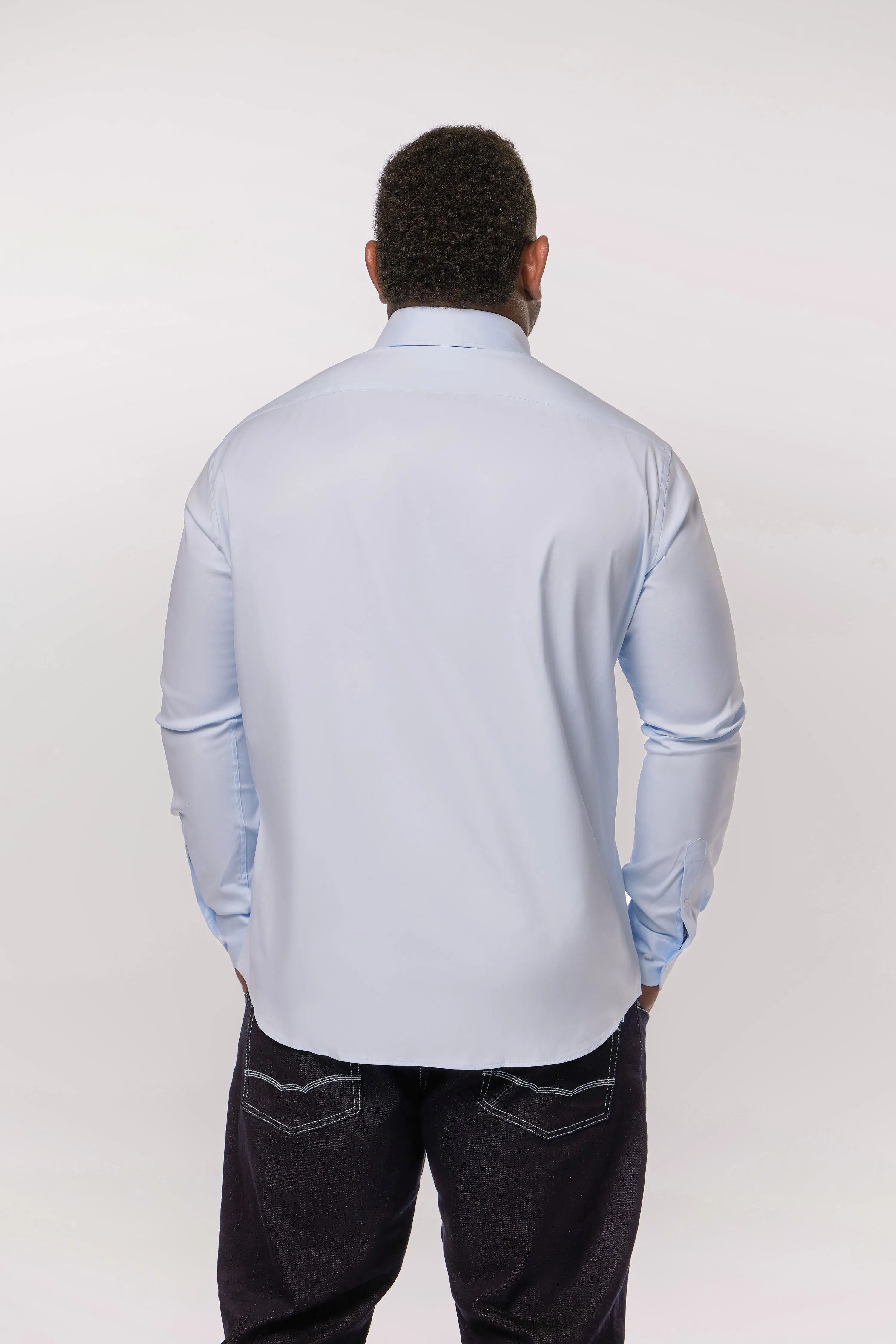 Chemise en coton stretch bleu ciel Eden Park x Racing 92 sold by Eden Park product image thumbnail 4