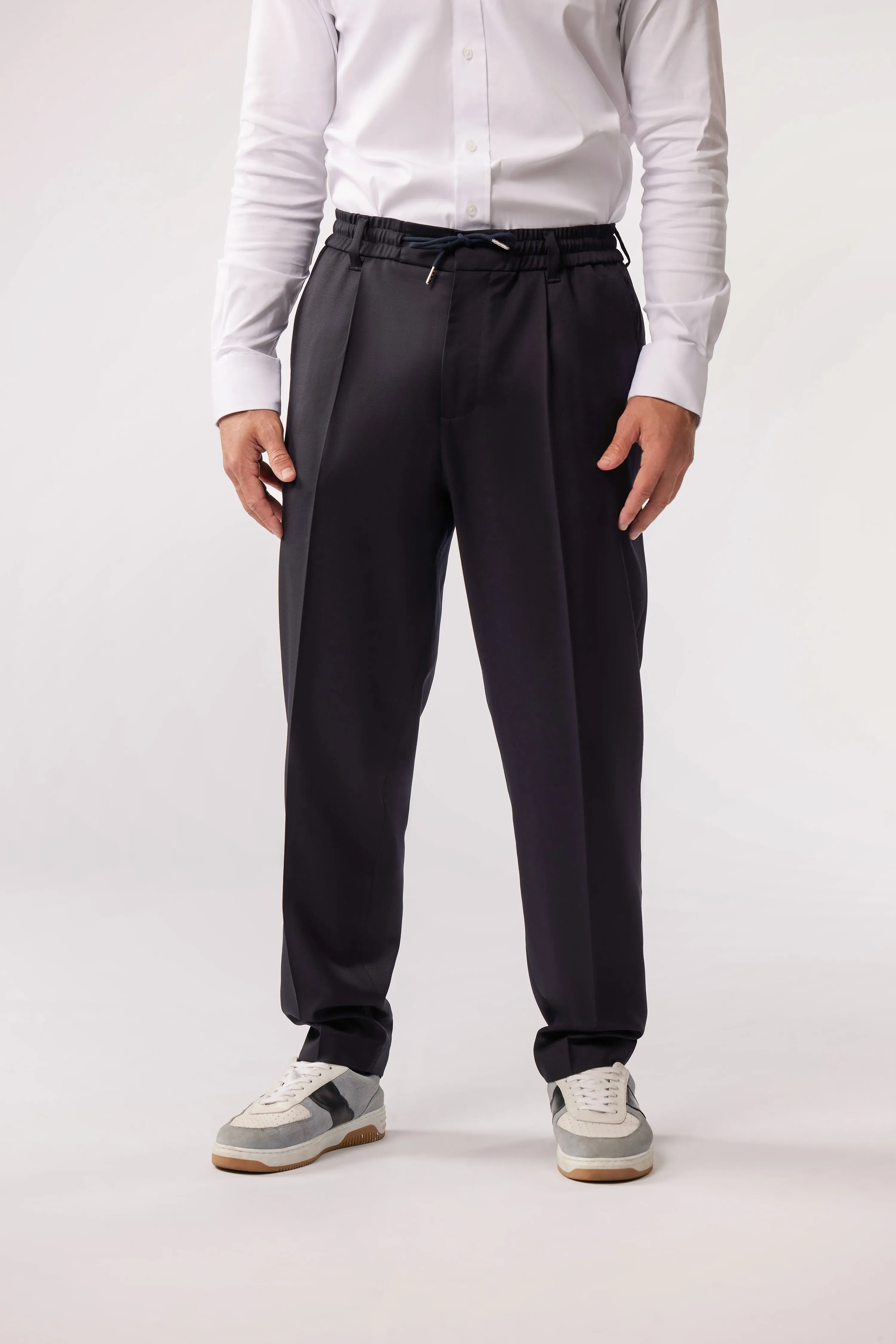 Pantalon en laine bleu marine Eden Park x Racing 92 sold by Eden Park product image thumbnail 2
