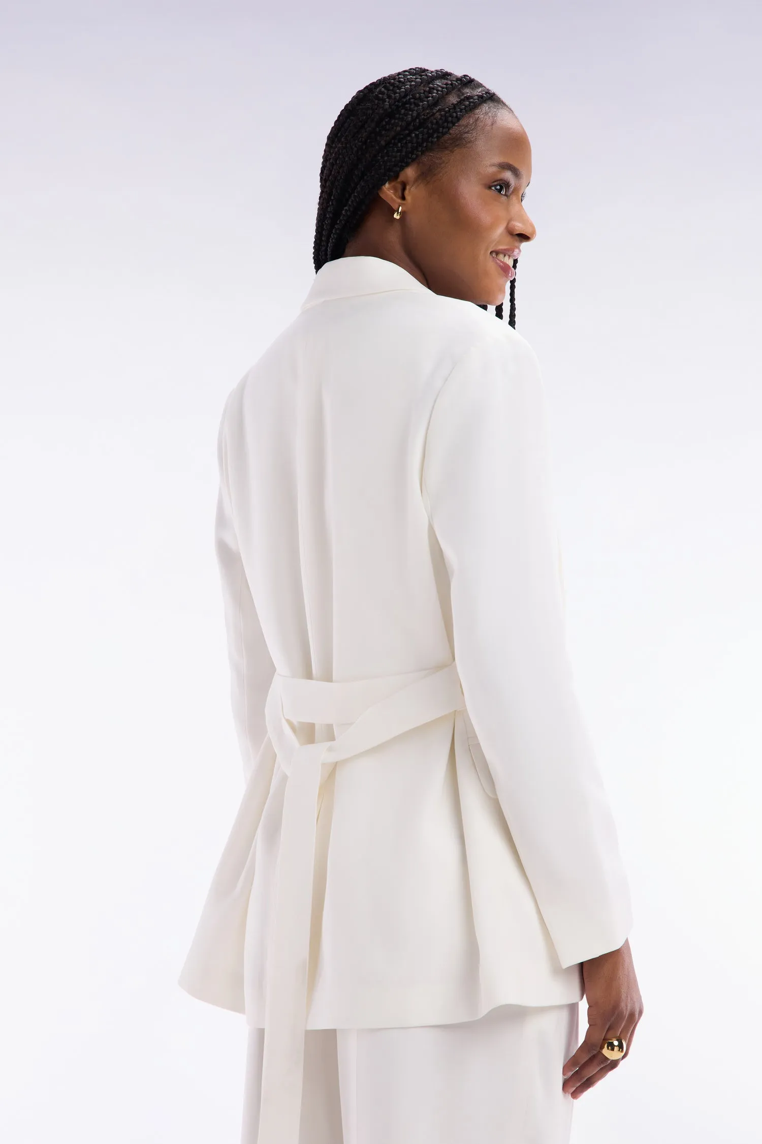 Veste fluide ceinturée écrue sold by Eden Park product image thumbnail 4
